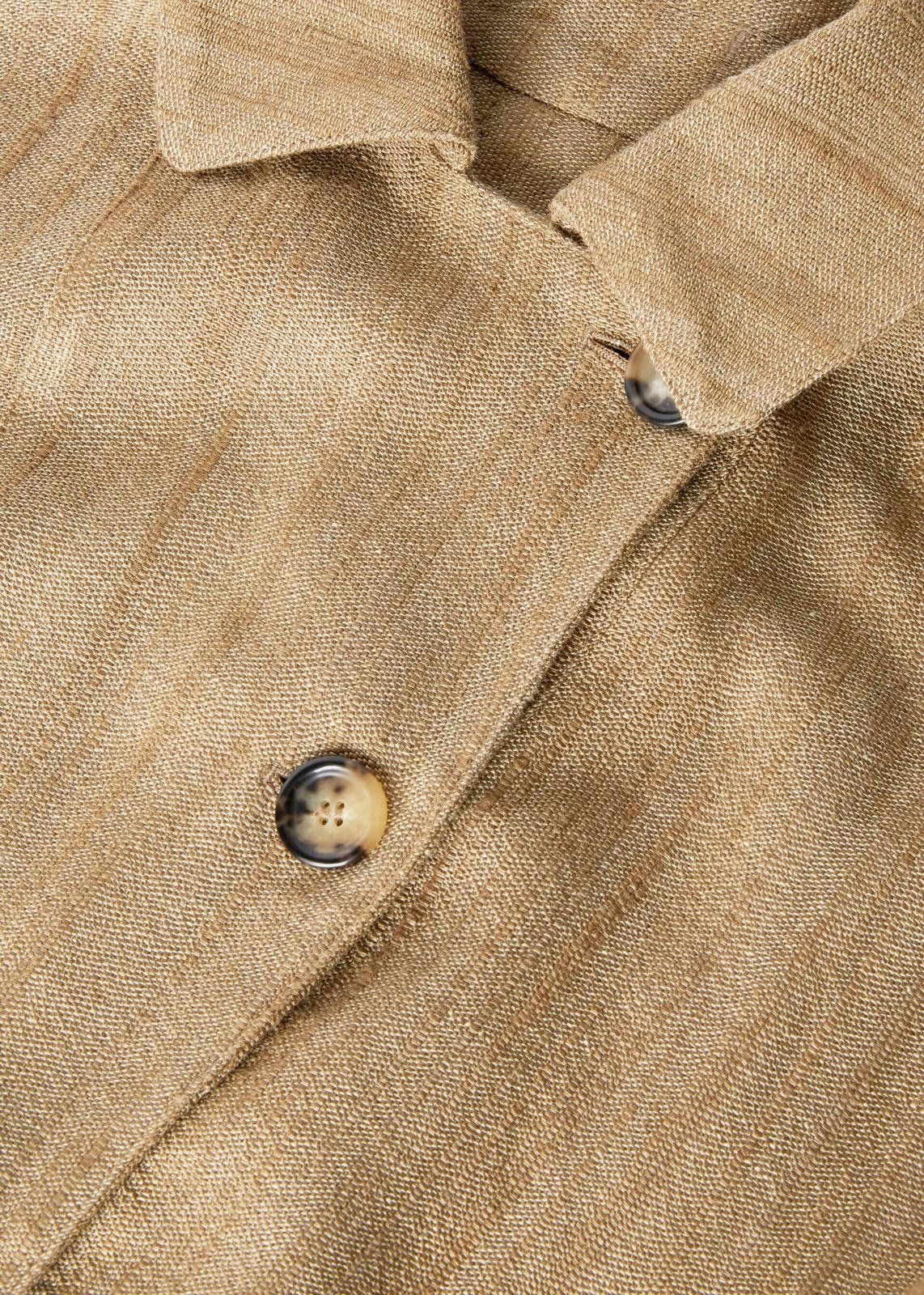 Loro Piana o1srvl11e0425 FAN6633 Jimmy Silk Jacket in Beige Size S / US 4 / IT 40 - 3 Thumbnail