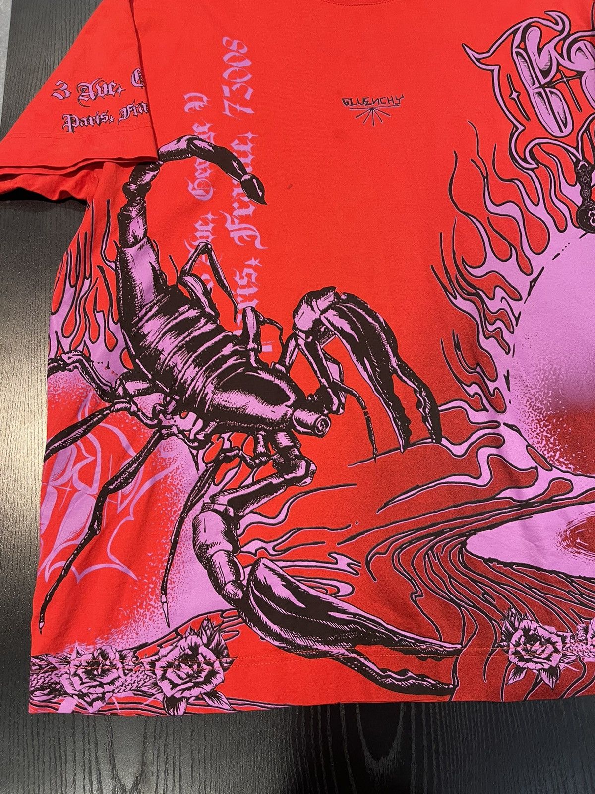 Givenchy Size XL - Givenchy Oversized Printed Cotton-Jersey T-Shirt Size US XL / EU 56 / 4 - 2 Thumbnail