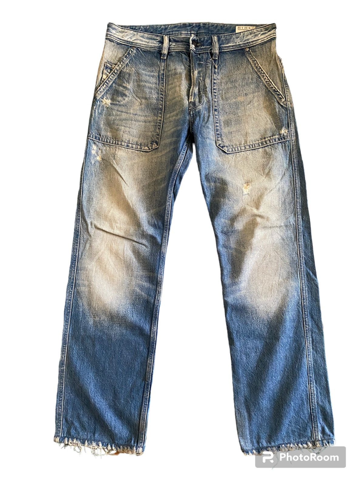 Diesel × Japanese Brand Diesel Loiku Fatigue Distressed Denim Size US 33 - 1 Thumbnail