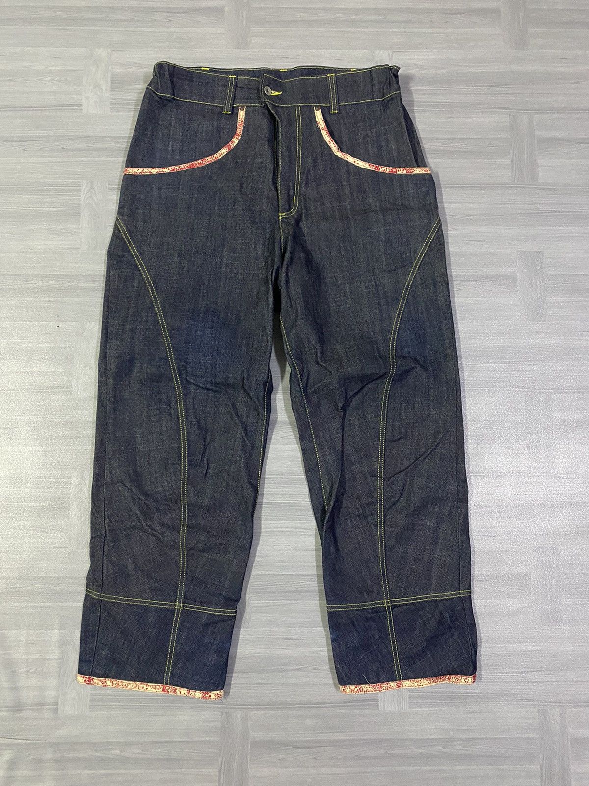 Japanese Brand Rare Monsteat by Momotaro Baggy Denim Jeans Size US 36 / EU 52 - 1 Thumbnail