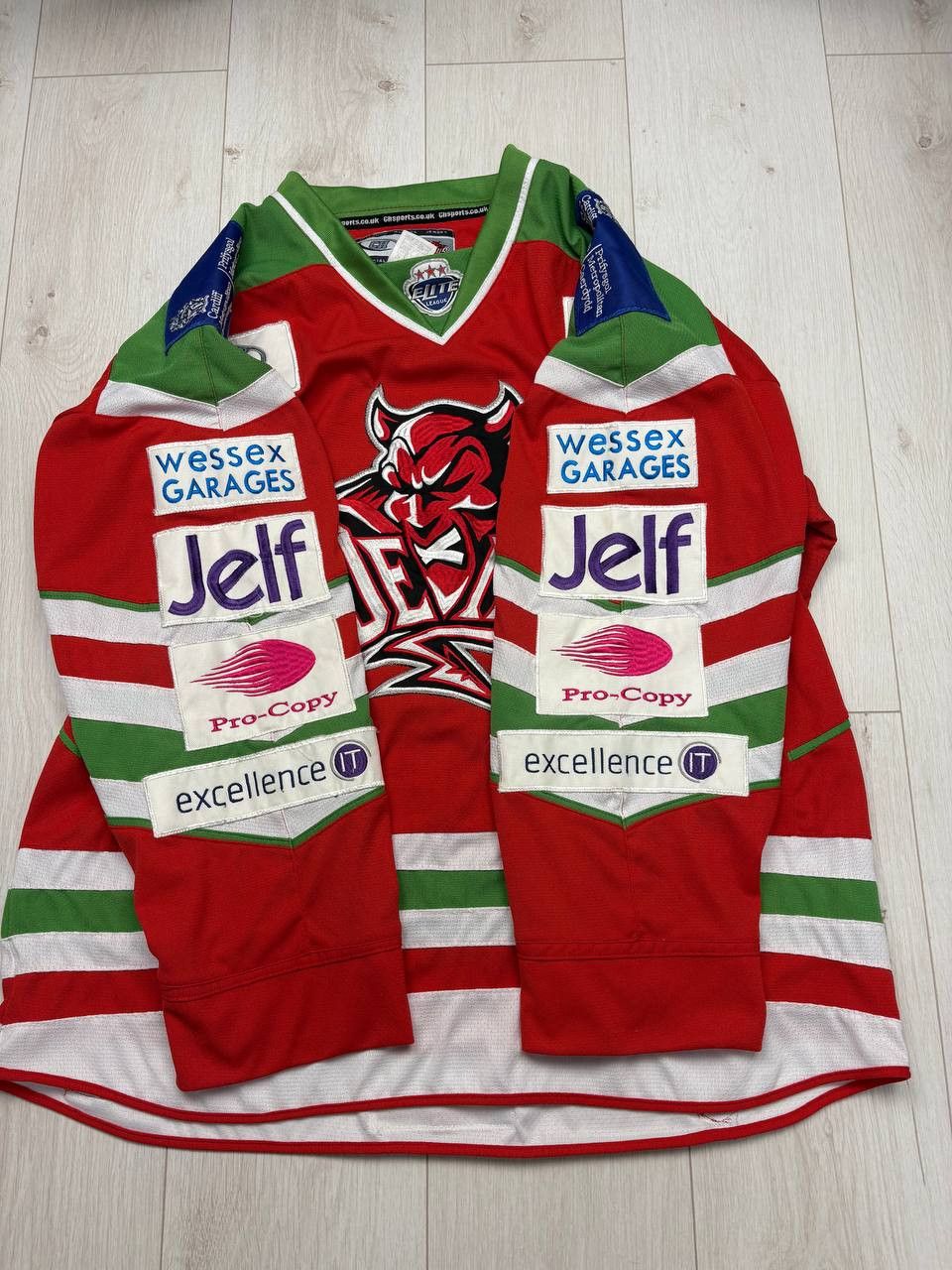 Other RARE Cardiff Devils 2010's ice hockey jersey shirt kit Size US XL / EU 56 / 4 - 6 Thumbnail