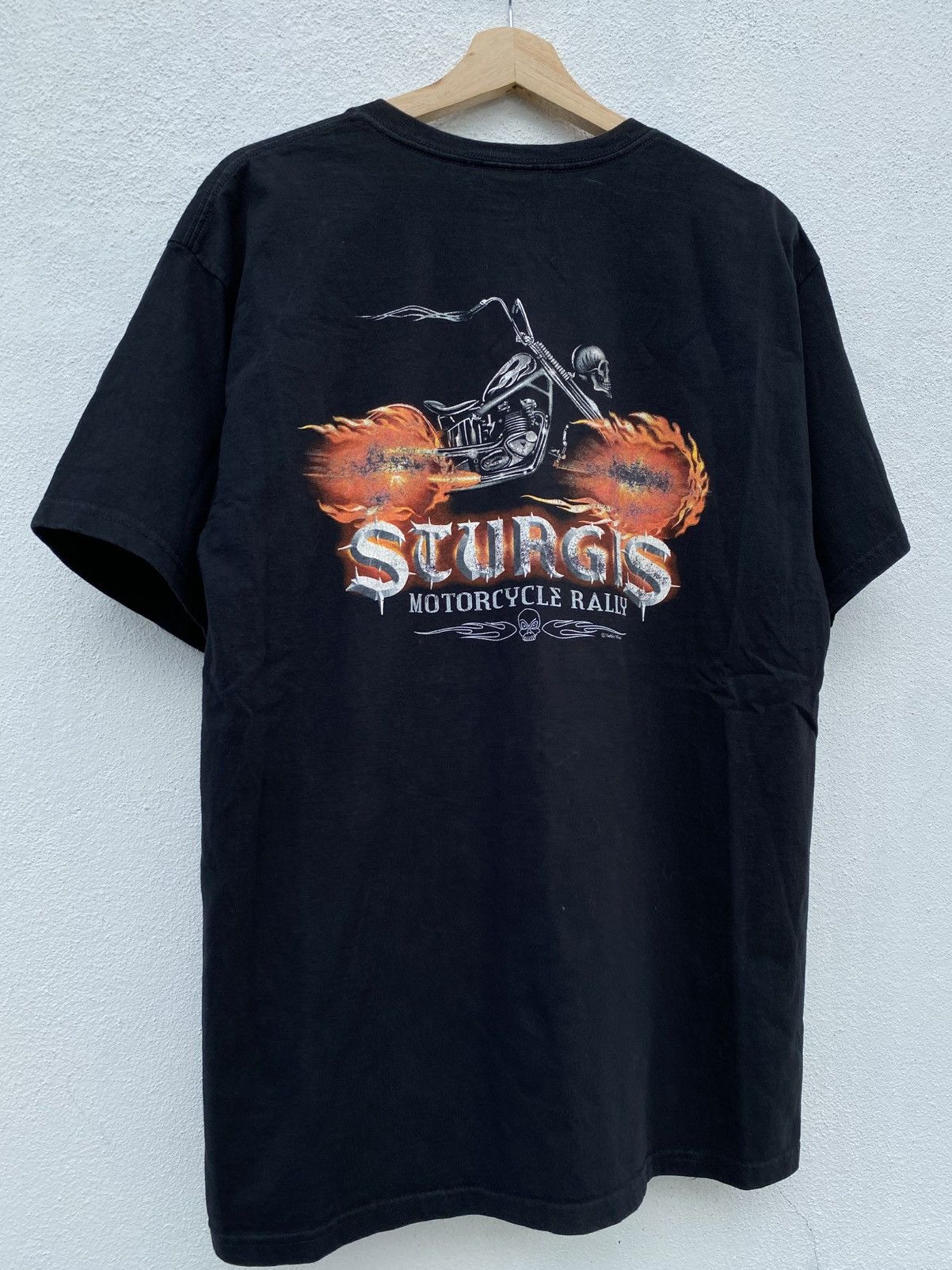 Harley Davidson Vintage Sturgis Ghost Rider Skull Flame Motorcycle Size US L / EU 52-54 / 3 - 5 Thumbnail