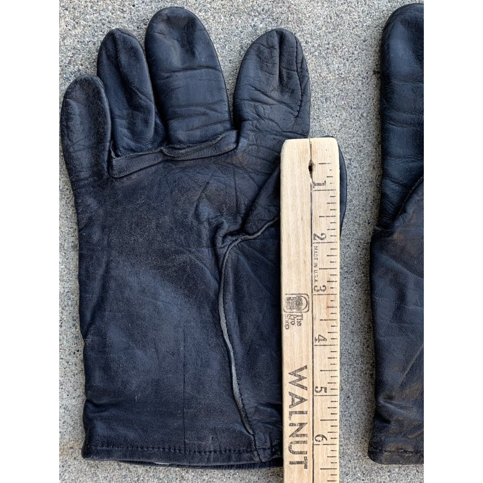 Vintage VINTAGE military glove shell cattlehide M 1949 black leather gloves shell Size 4 Size ONE SIZE - 6 Thumbnail