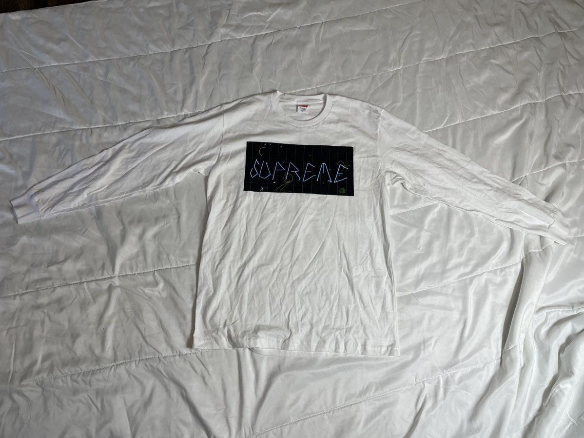 Supreme Supreme Blade Grid Long Sleeve FW16 Box Logo Men’s L White Size US L / EU 52-54 / 3 - 1 Thumbnail