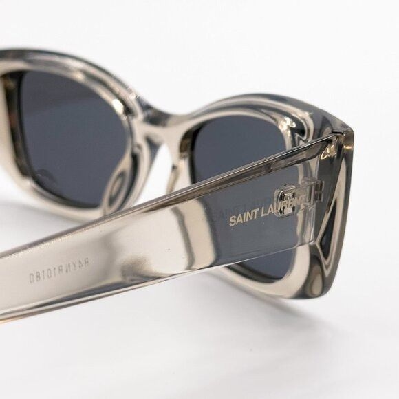 Saint Laurent Paris NEW SAINT LAURENT SUNGLASSES SL593 003 BEIGE CAT EYE WOMEN E Size ONE SIZE - 6 Thumbnail