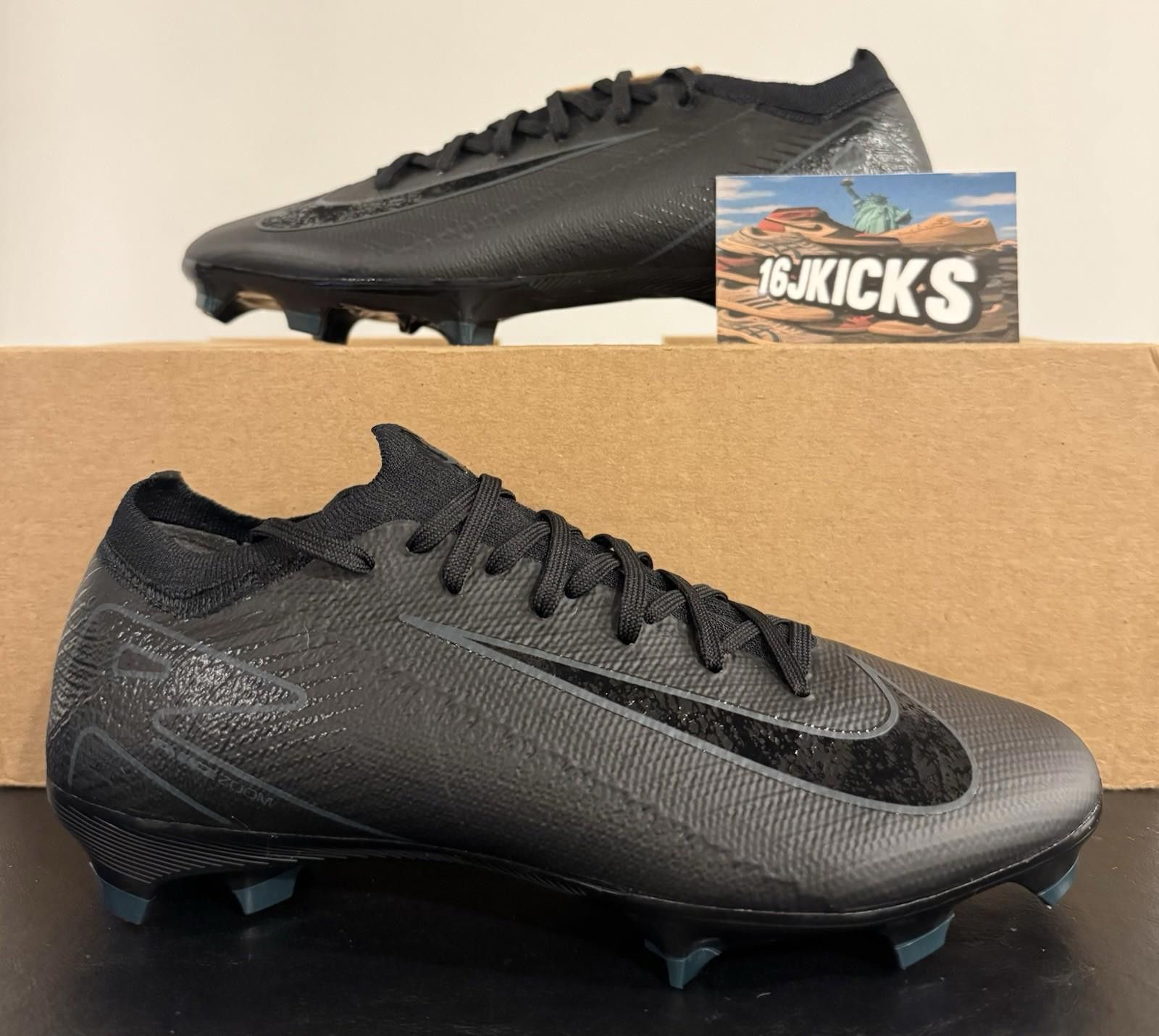 Nike Zoom Mercurial Vapor 16 Pro Black Deep Mens Size 6