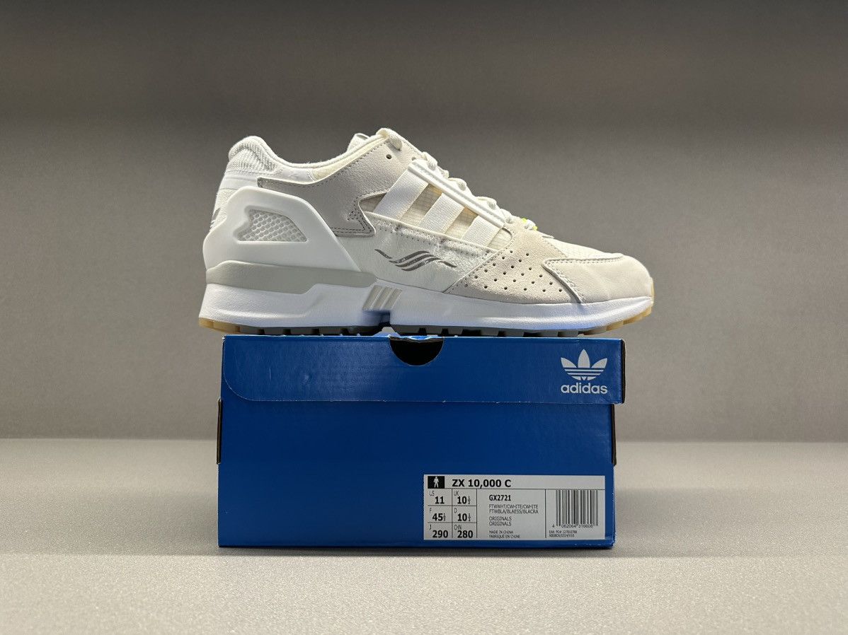 Adidas Adidas ZX 10000 Triple White Size US 10 / EU 43 - 5 Thumbnail