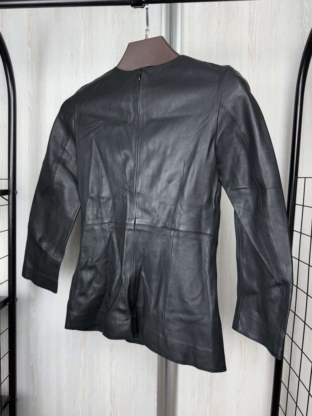 Toteme Toteme Paneled Leather Long-Sleeved Top Size XXS / US 00 / IT 34 - 6 Thumbnail