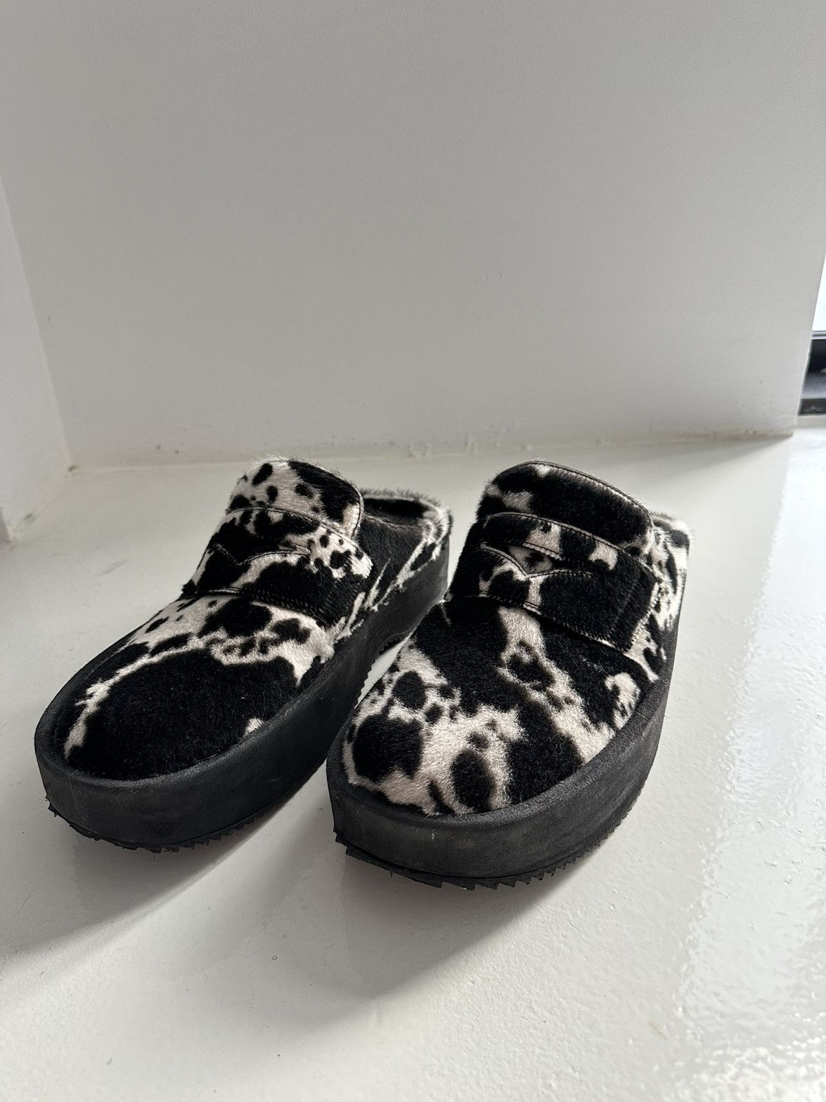 Dries Van Noten Calf skin pony platform shoes Size US 12 / EU 45 - 5 Thumbnail
