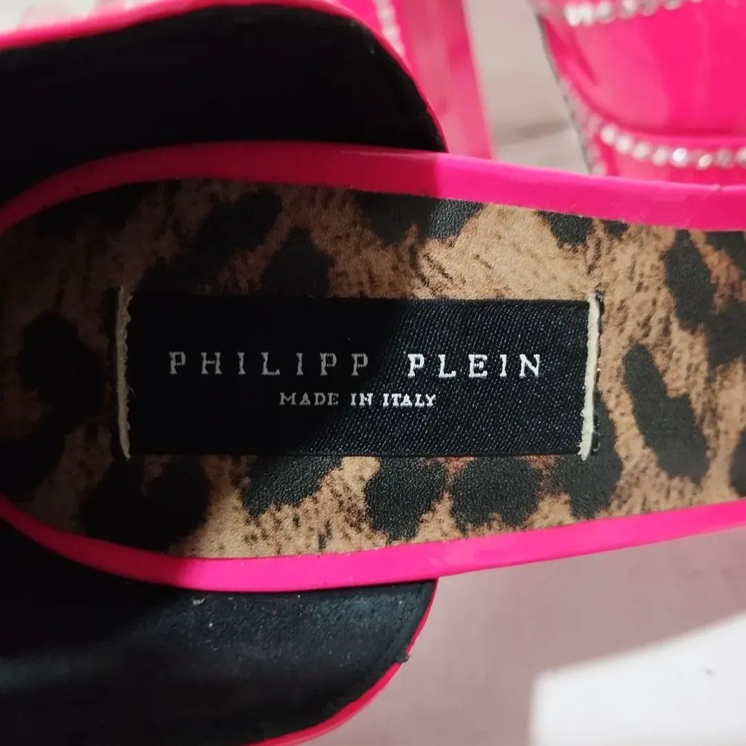 Philipp Plein Philipp Plein 120mm Cryst-Embelished Pink Platform Size US 9 / IT 39 - 7 Thumbnail