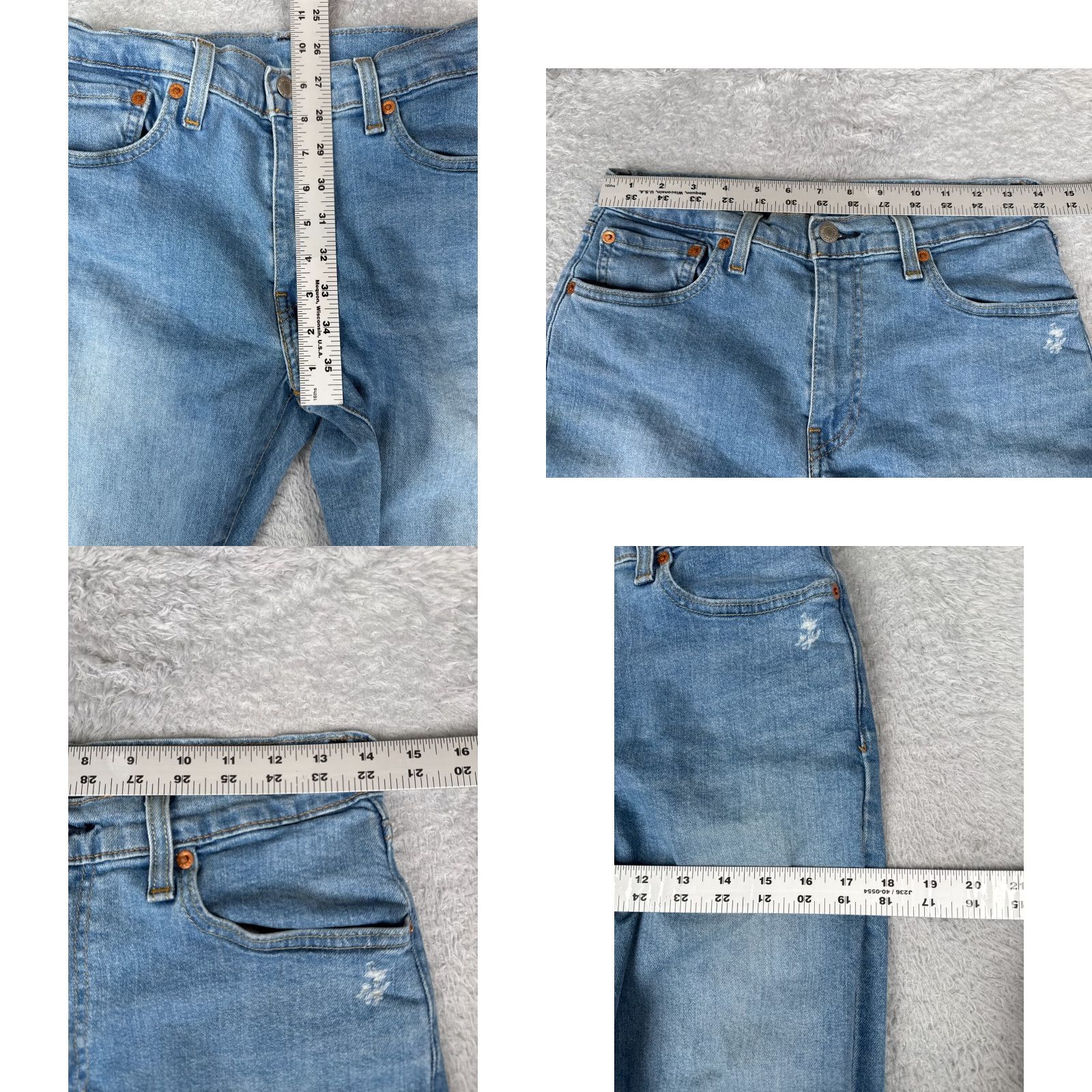 Levi's Levi's Jeans Men 29 Blue Denim Cotton 512 5-Pocket Regular Jeans Distressed Stretch Vintage No Size US 29 - 9 Thumbnail