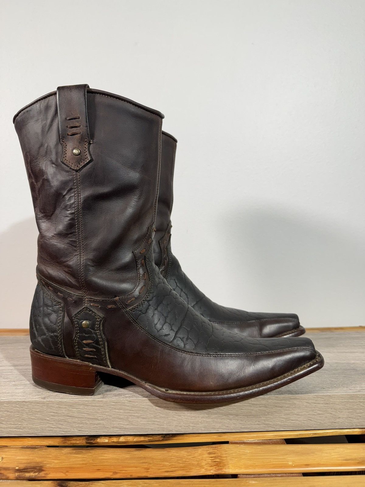 Other Rudel Cowboy Boots Handcrafted Exotic Western Boots 8.5 EE Size US 8.5 / EU 41-42 - 2 Thumbnail