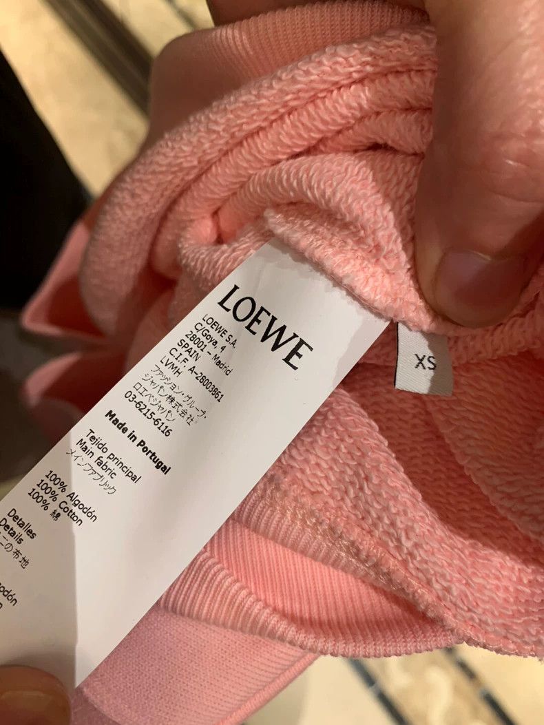Loewe LOEWE Pink embroidered letter logo hoodie Size XS / US 0-2 / IT 36-38 - 6 Thumbnail
