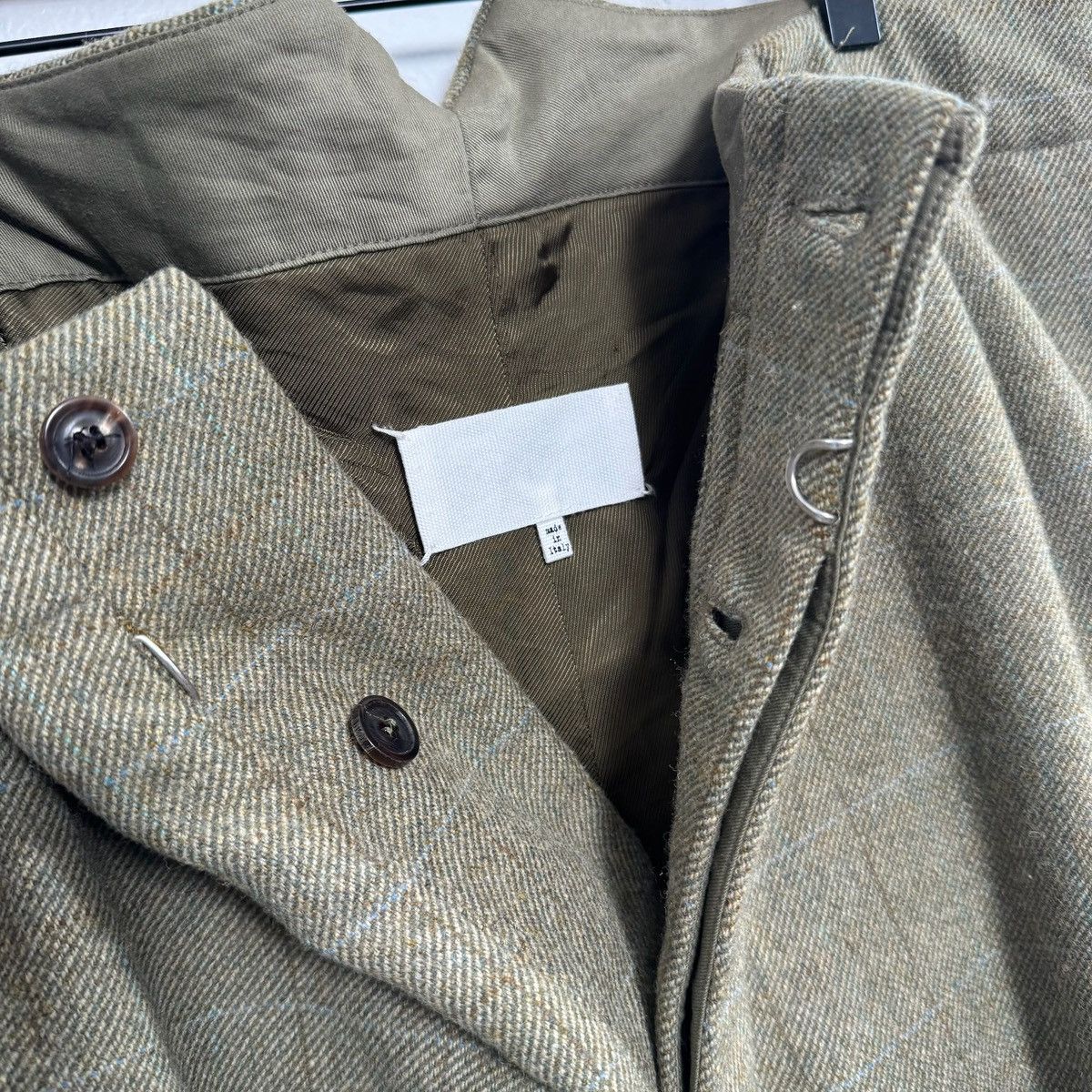 Maison Margiela Maison Margiela Green Padded Wool Trousers Size US 34 / EU 50 - 4 Thumbnail