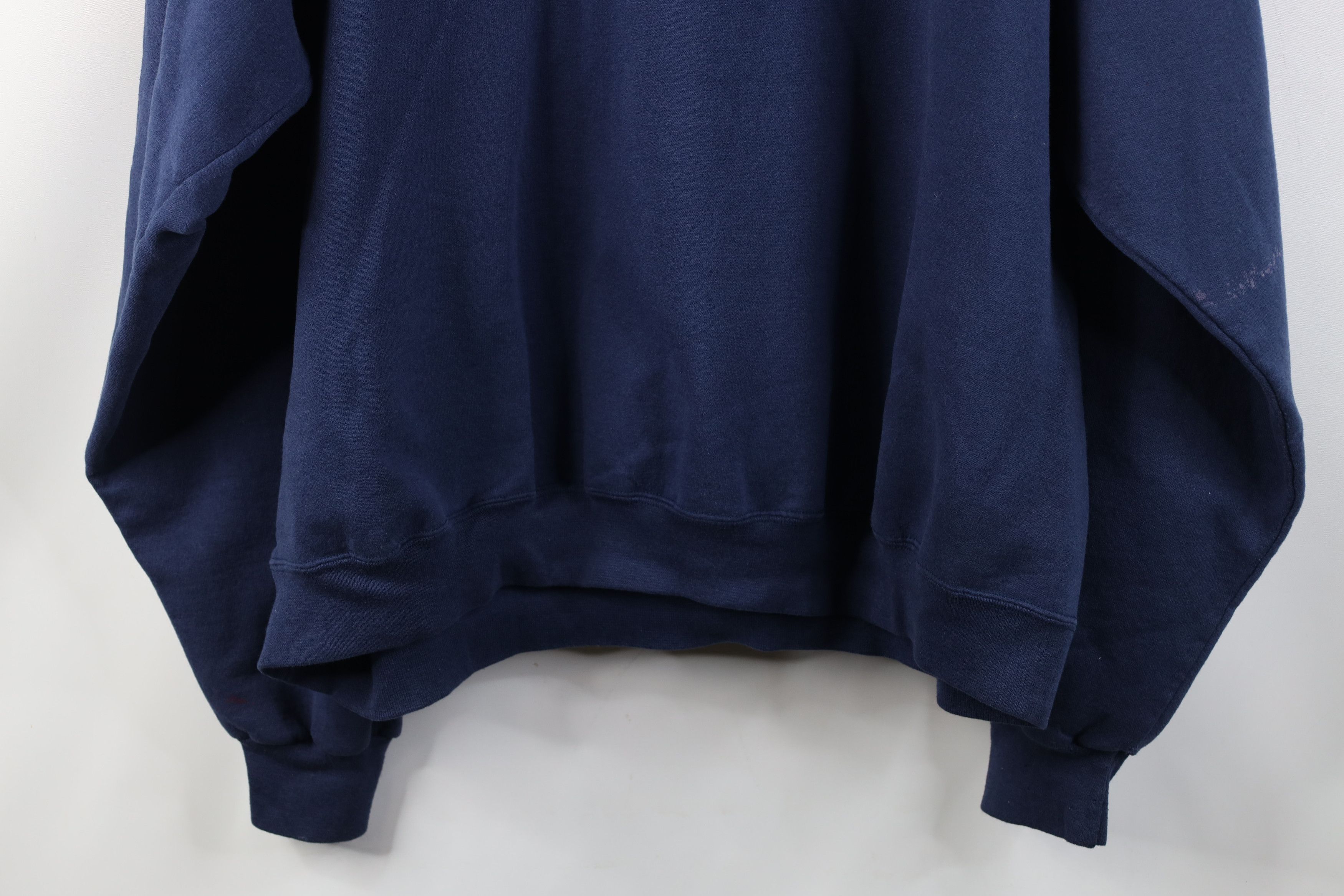 Champion Vintage 90s Champion Spell Out Hoodie Sweatshirt Navy Blue Size US XXL / EU 58 / 5 - 17 Thumbnail