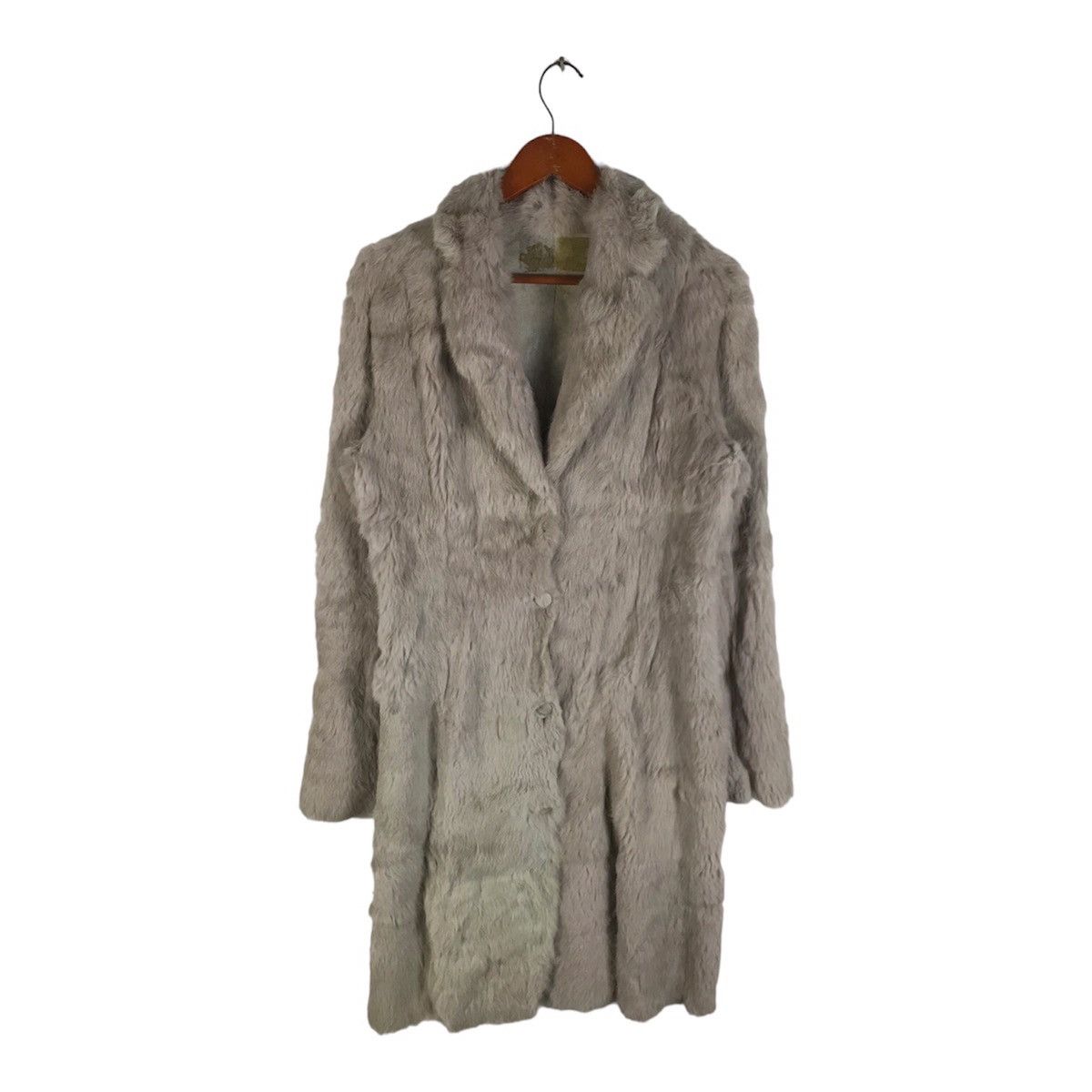 Vintage Real Rabbit Fur Long Coat