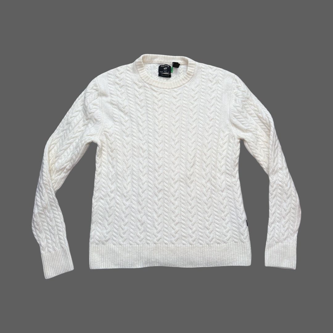 Dockers Dockers Merino Wool Blend Regular Fit Sweater Cream Large Size US M / EU 48-50 / 2 - 1 Thumbnail