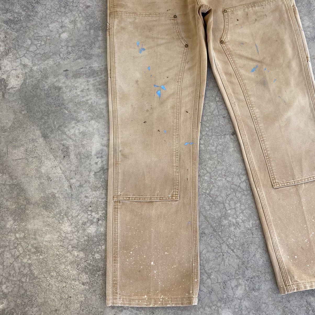 Carhartt VTG Carhartt Double Knee Faded Tan Splatter Painter Pants Size US 33 - 7 Thumbnail
