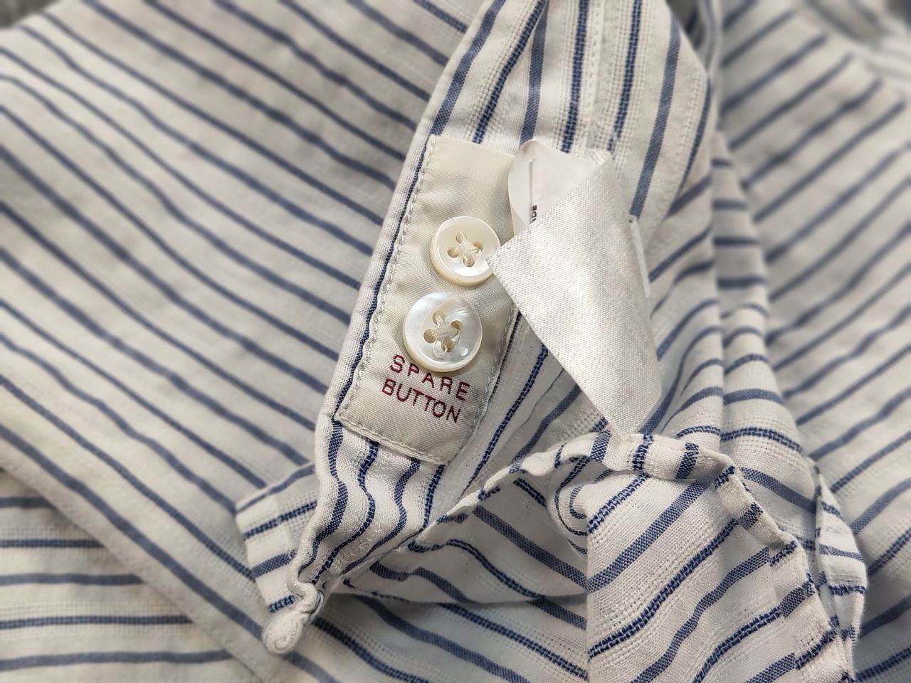 Glanshirt Glanshirt Japan Design Blue/White Striped button Shirt Size US M / EU 48-50 / 2 - 19 Thumbnail