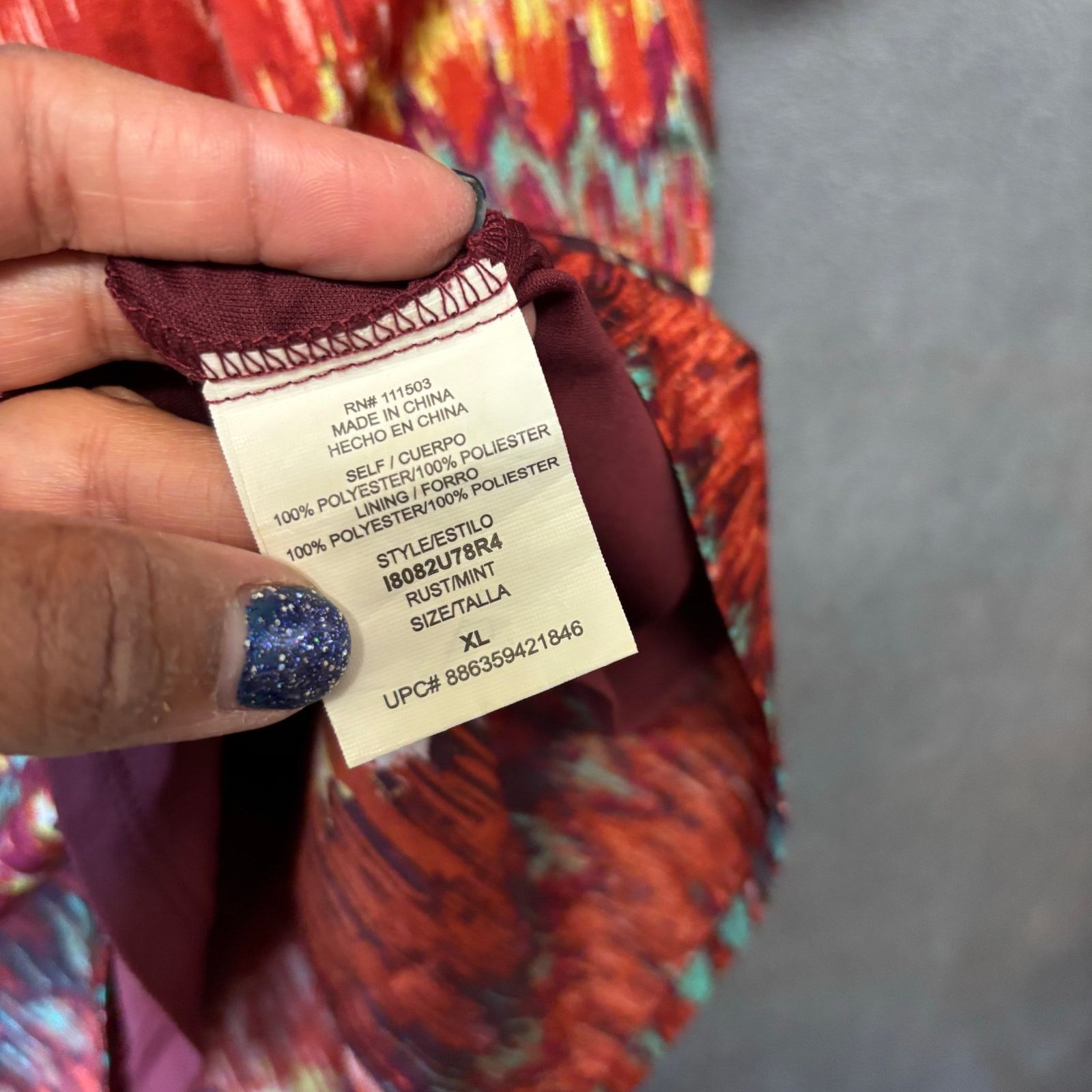 Other Lily Rose XL Multicolor Ikat Print Bow Back Dress Boho Size XL / US 12-14 / IT 48-50 - 3 Thumbnail