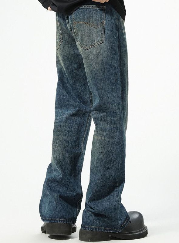 Japanese Brand American-style wide-leg men's loose flared baggy jeans Size US 32 / EU 48 - 5 Thumbnail