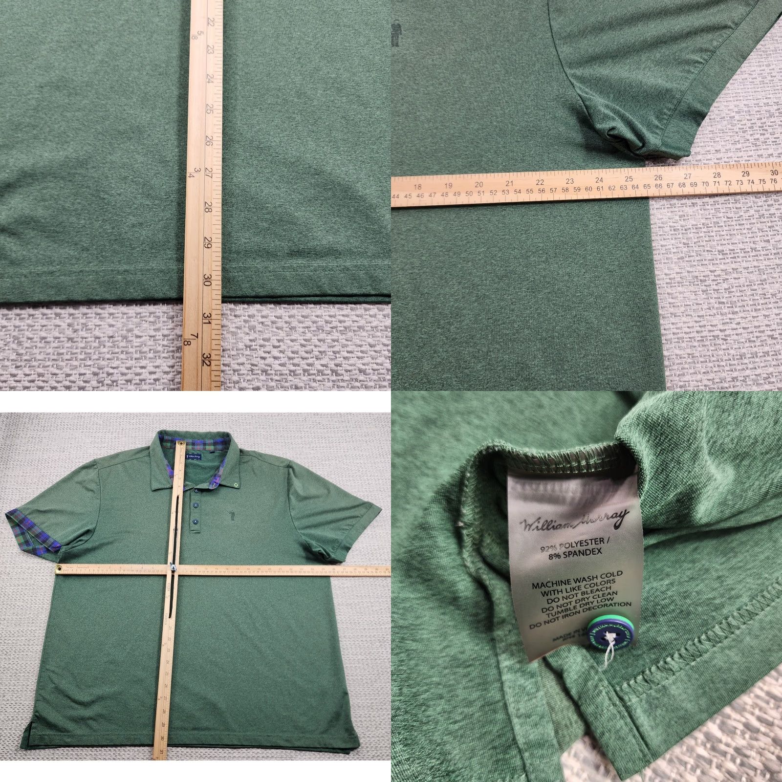 Vintage William Murray Polo Shirt Mens 2XL Green Golf Performance Stretch Polo Shirt Mens 2XL Green William Murray Polo Shirt Mens 2XL Size US XXL / EU 58 / 5 - 8 Thumbnail