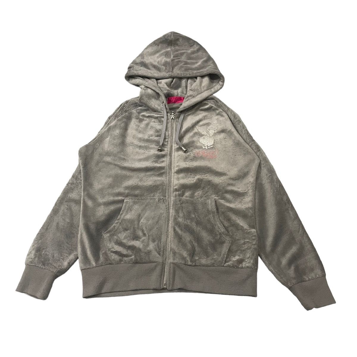 Playboy Vintage Playboy Bunny Fleece Hoodie Jacket Size M / US 6-8 / IT 42-44 - 8 Thumbnail