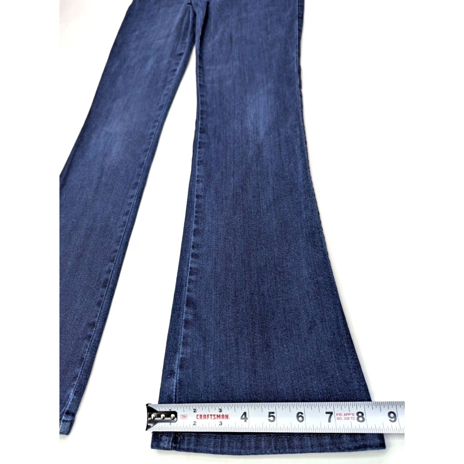 Vintage Joe's Jeans Blue 90s Petite Bootcut Jeans Women 26P 28x31 Mid Rise Stretch Denim 5-Pocket Gunmetal Zipper Button Front USA Theme Size 26" / US 2 / IT 38 - 2 Thumbnail