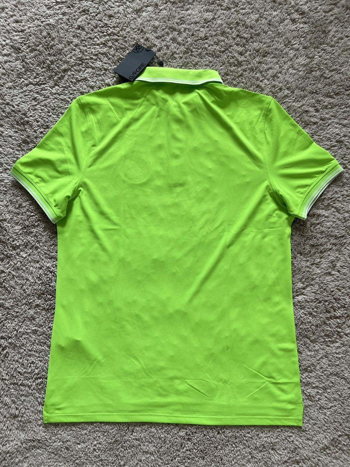 G/FORE G/Fore Embossed Logo Banded Tech Pique Polo Shirt Neon Gecko Size US L / EU 52-54 / 3 - 6 Thumbnail