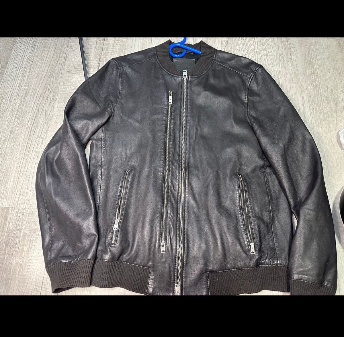 Allsaints AllSaints leather bomber Size US L / EU 52-54 / 3 - 7 Thumbnail