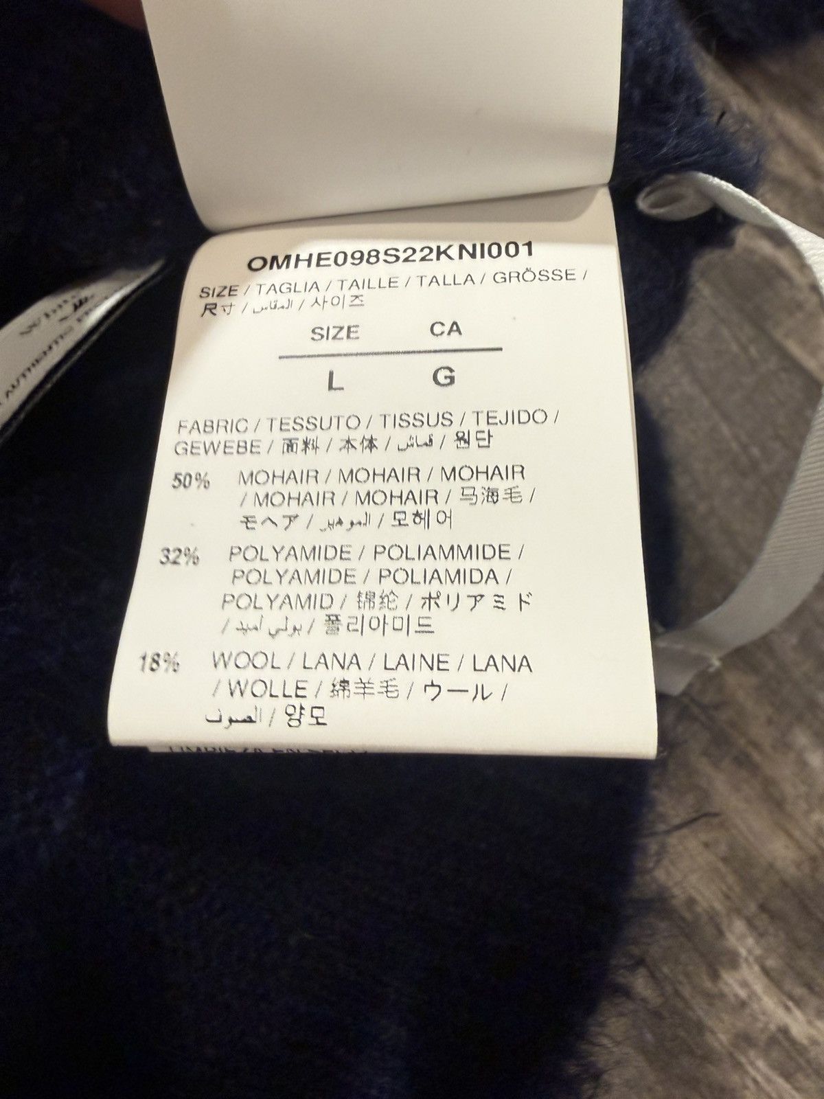 Off-White OFF-WHITE Dégradé Brushed Mohair-Blend Sweater - Blue Large Size US L / EU 52-54 / 3 - 5 Thumbnail