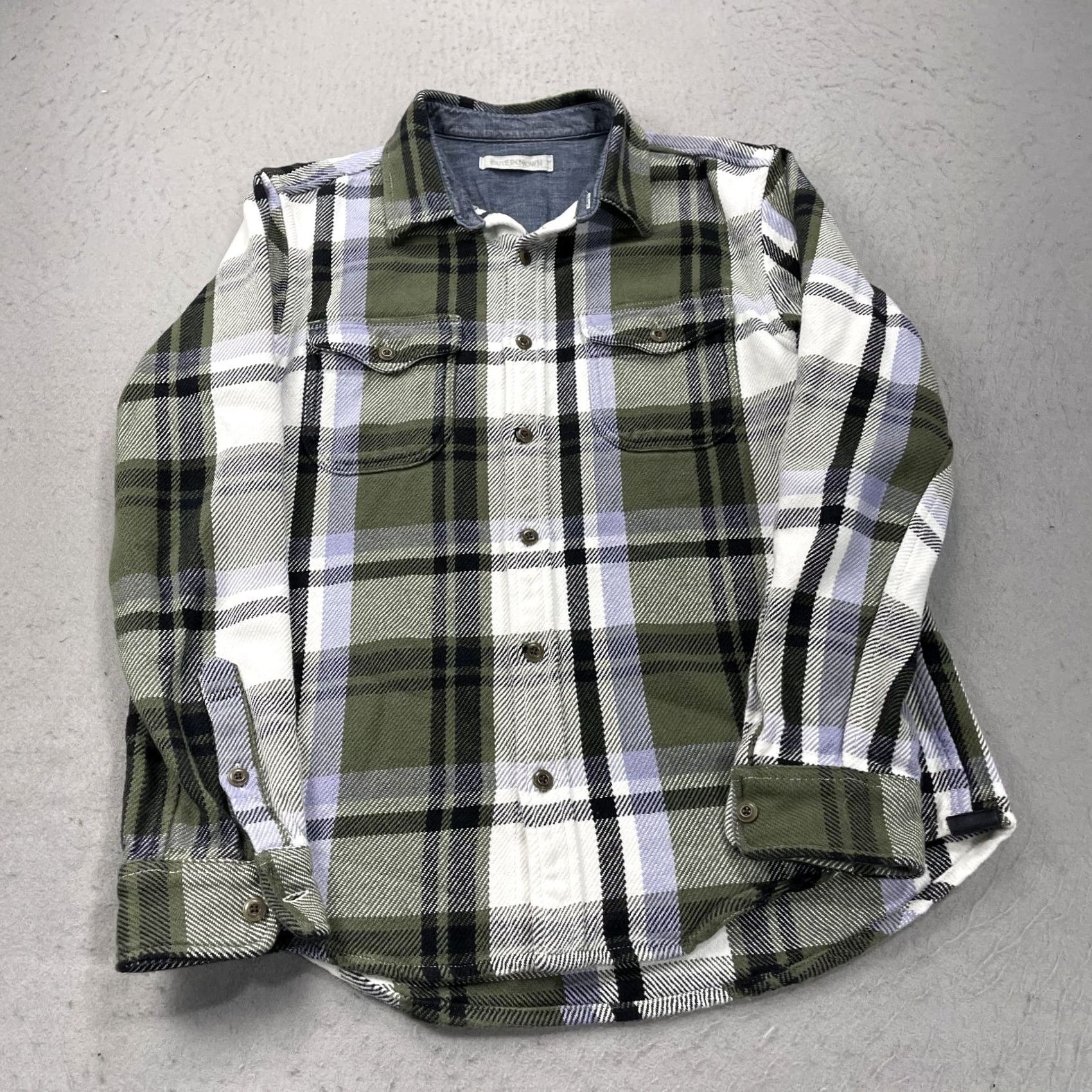 Outerknown Outerknown Blanket Shirt Mens M Green Plaid 100% Cotton Flannel Surf Casual Shirt Size US M / EU 48-50 / 2 - 2 Thumbnail