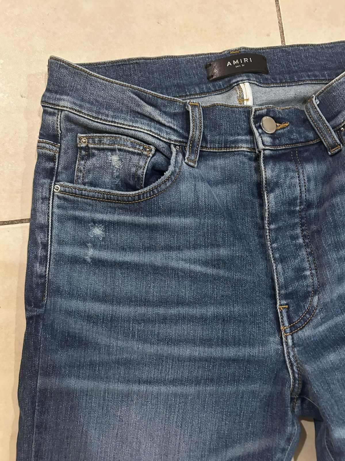 Amiri Amiri Rosebowl Stack Jeans - Blue Size US 32 / EU 48 - 7 Thumbnail