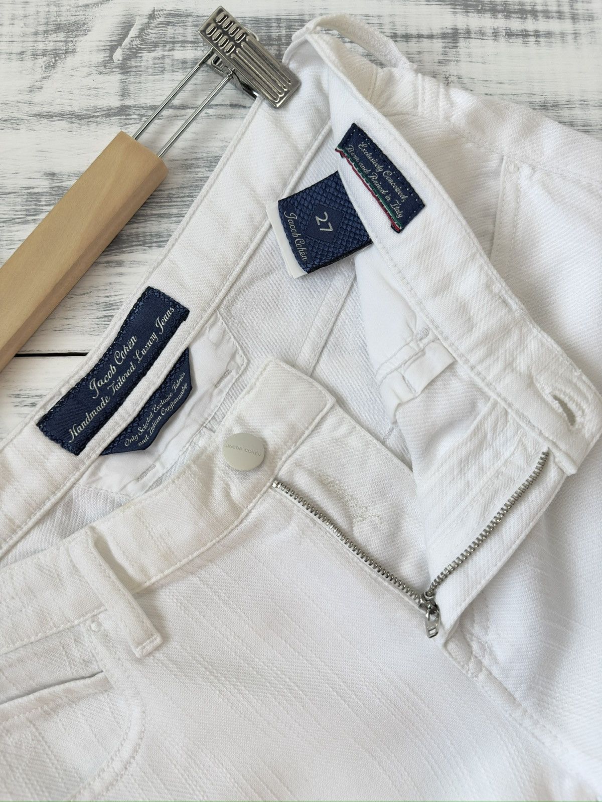 Jacob Cohen JACOB COHEN Karen Luxury Hand Made Pants Cotton Lyocell Size 27" / US 4 / IT 40 - 11 Thumbnail
