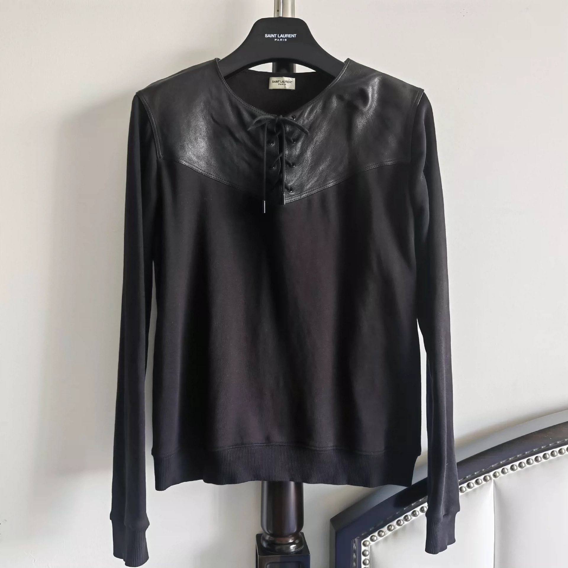 Saint Laurent Paris Saint Laurent Paris 15ss split leather sweatshirt Size US L / EU 52-54 / 3 - 1 Thumbnail
