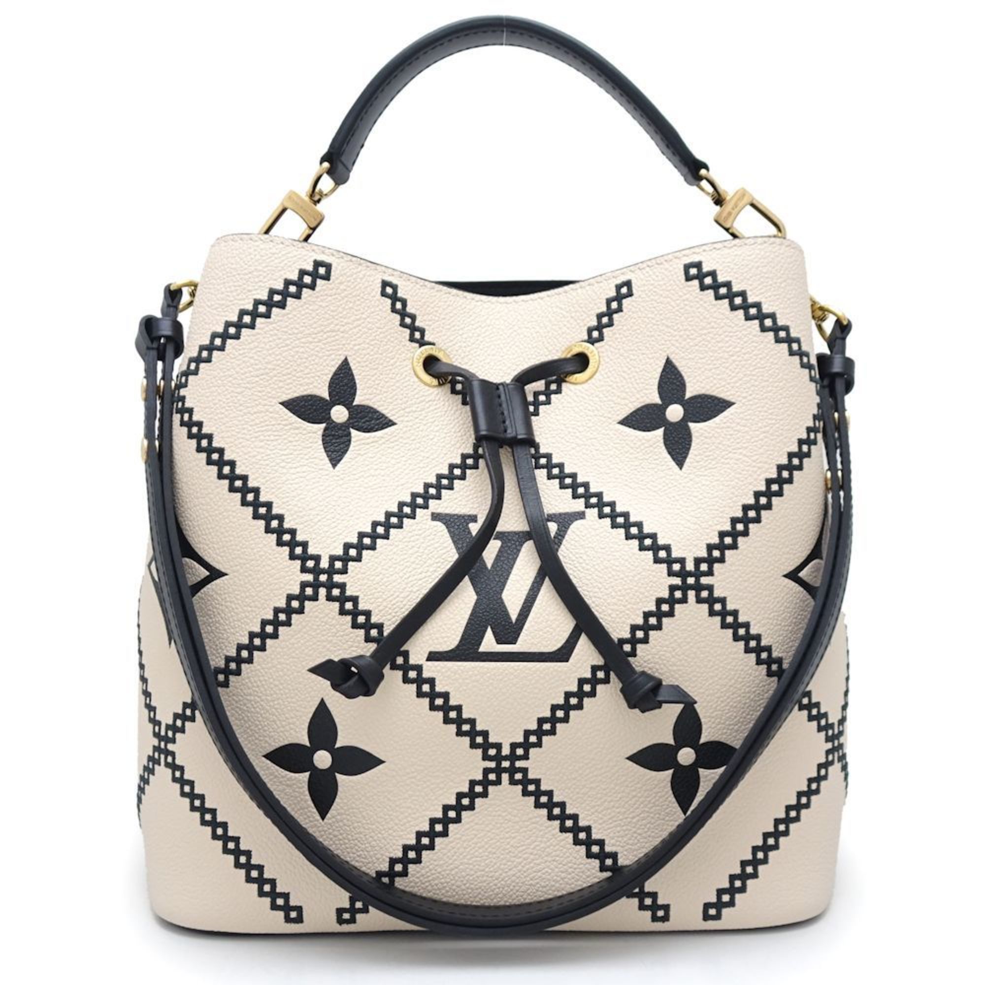 image of Louis Vuitton Mono Empreinte Neonoe M46023 2Way Bag Crème Noir 351164, Women's