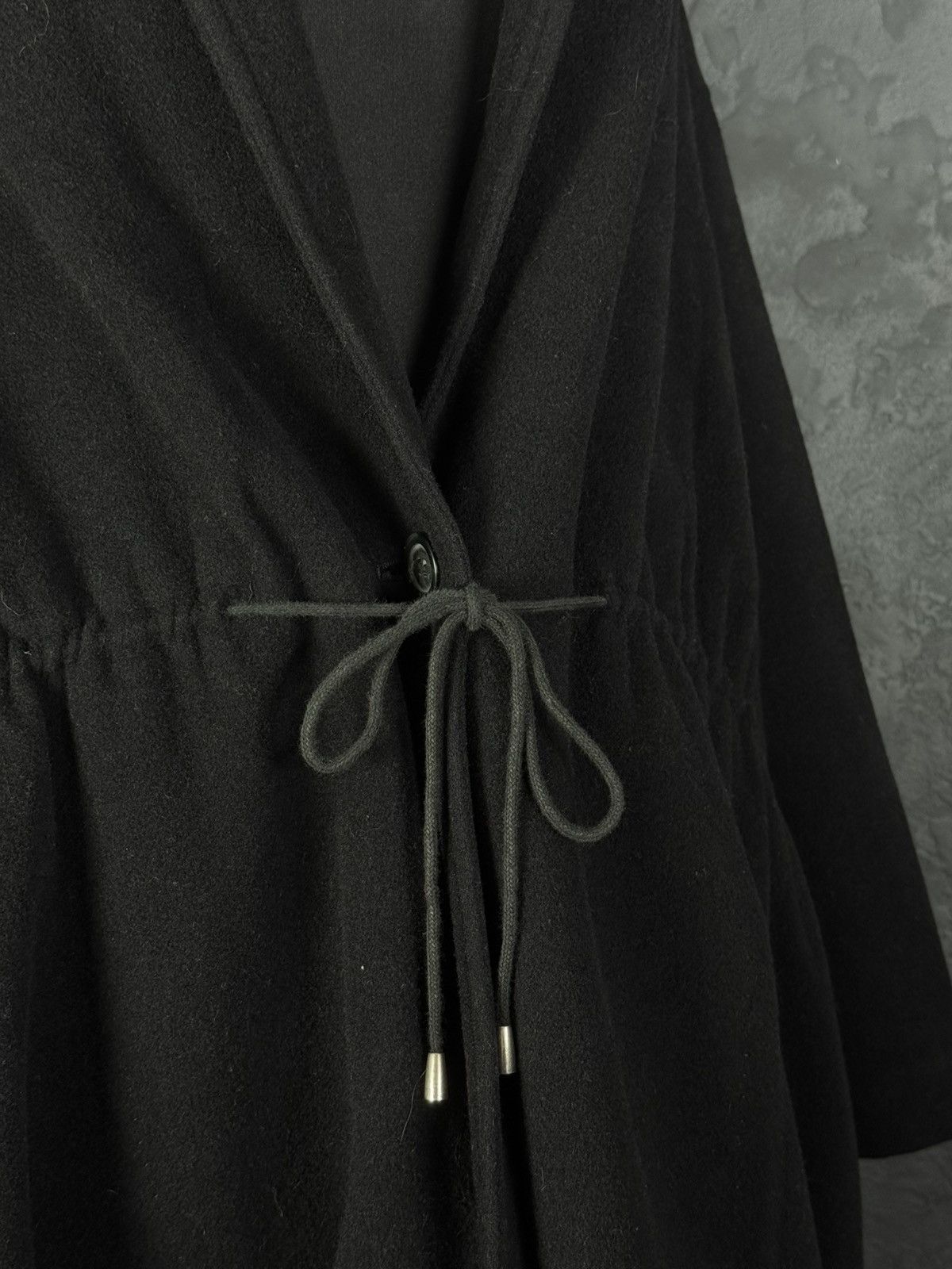 Ann Demeulemeester Ann Demeulemeester Black 100% Wool Oversized Coat Cardigan Size XS / US 0-2 / IT 36-38 - 8 Thumbnail