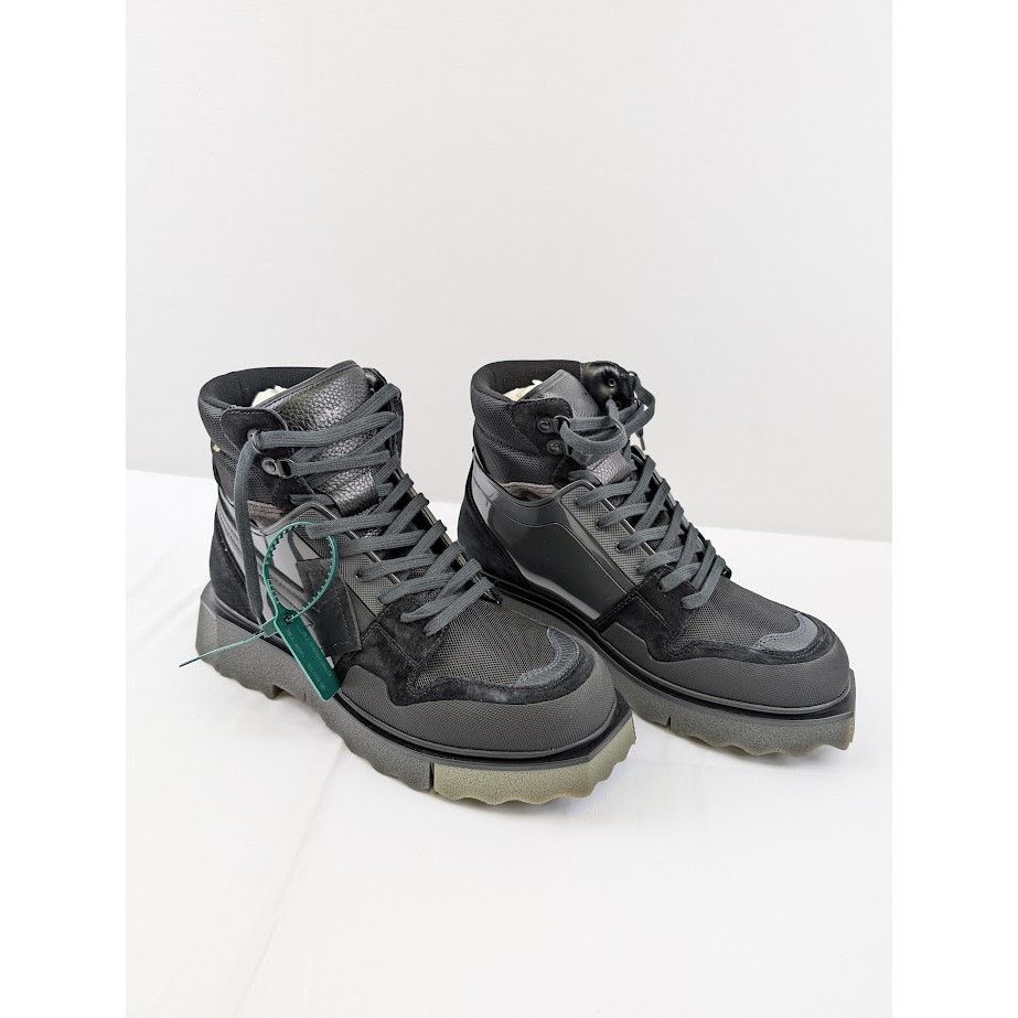 Off-White o1rshd1 Hiking Sponge Sneaker Boots in Black / Khaki Size US 9 / EU 42 - 13 Thumbnail