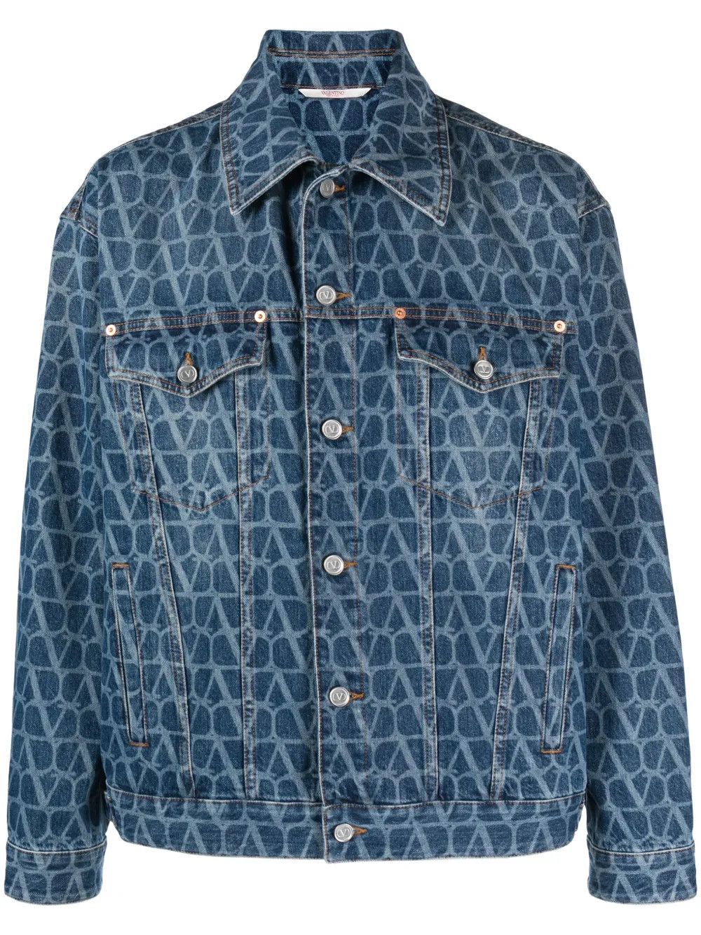Valentino o1y0525 Denim Jacket in Blue Size US M / EU 48-50 / 2 - 1 Thumbnail