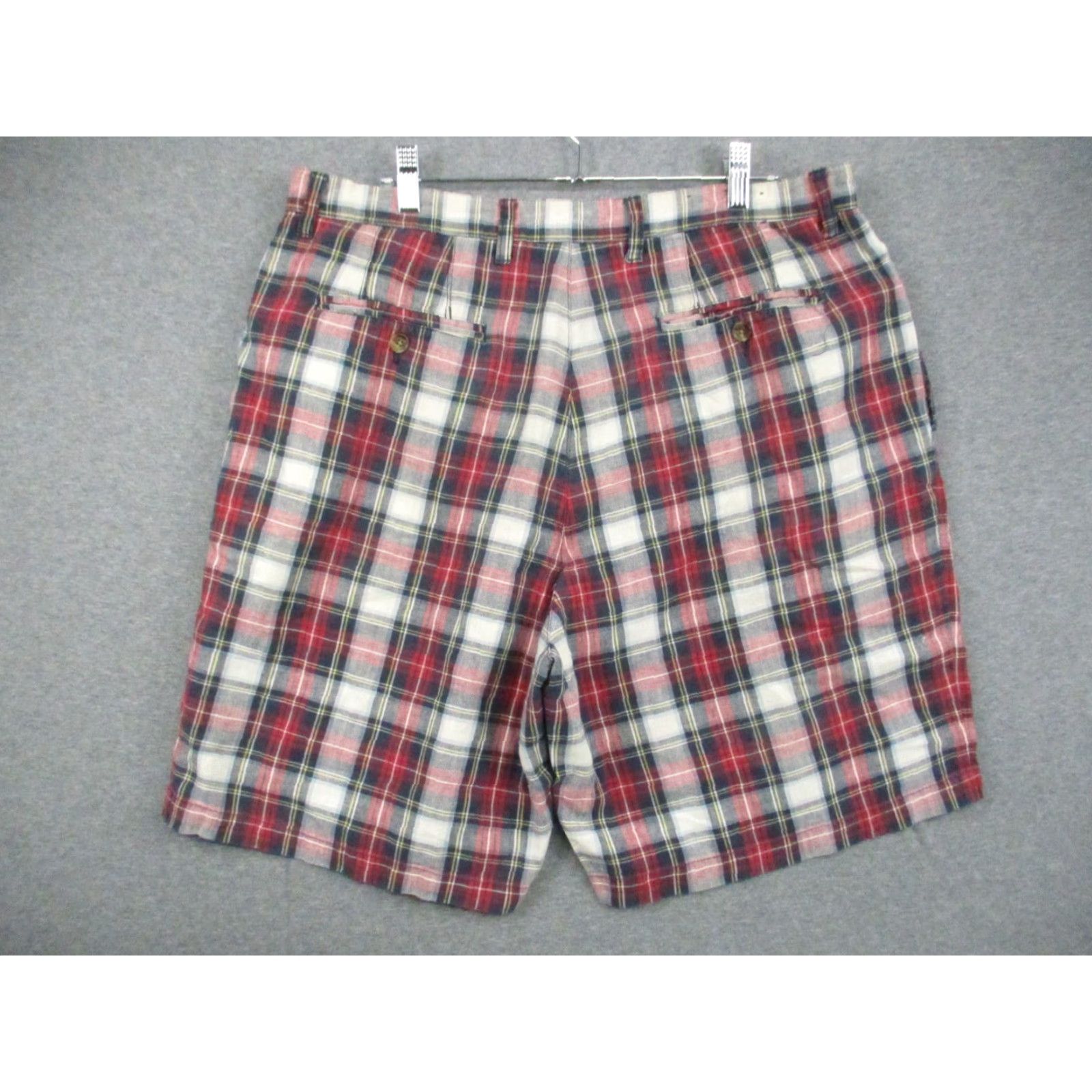 Tommy Hilfiger Tommy Hilfiger Bermuda Shorts Men's Multicolor Plaid Cotton Casual Loose Fit 36in White? Size US 36 / EU 52 - 4 Thumbnail