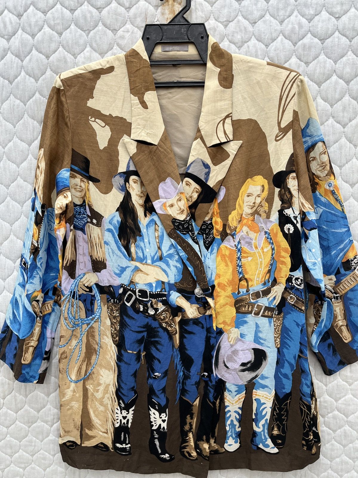 Japanese Brand × Vintage 🔥🔥🔥ARCHIVE VTG TOKUKO COWBOYS PRINTED BLOUSE Size M / US 6-8 / IT 42-44 - 5 Thumbnail