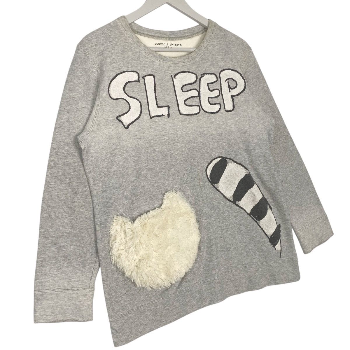 Vintage Vintage Tsumori Chisato Sleep Sweatshirt Crewneck Grey SizeM Size US M / EU 48-50 / 2 - 3 Thumbnail