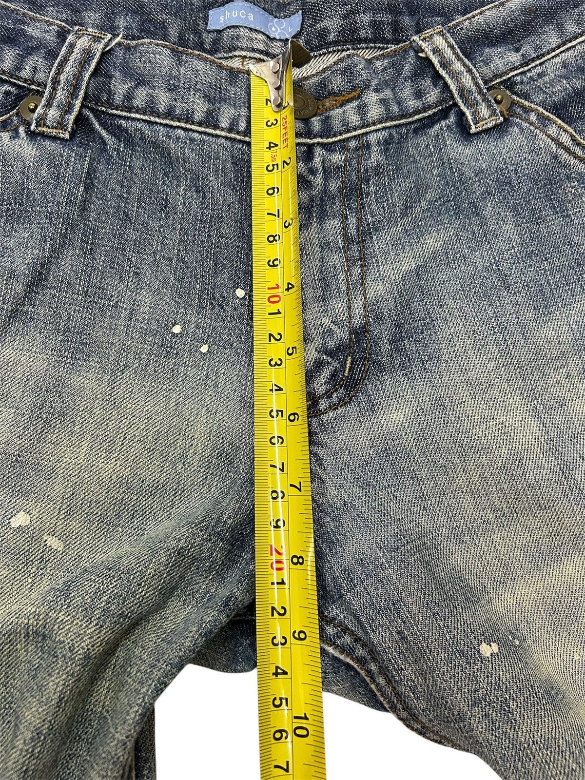 Japanese Brand Vintage Japanese Shuca Distressed Paint Splatter Jeans Size US 33 - 18 Thumbnail