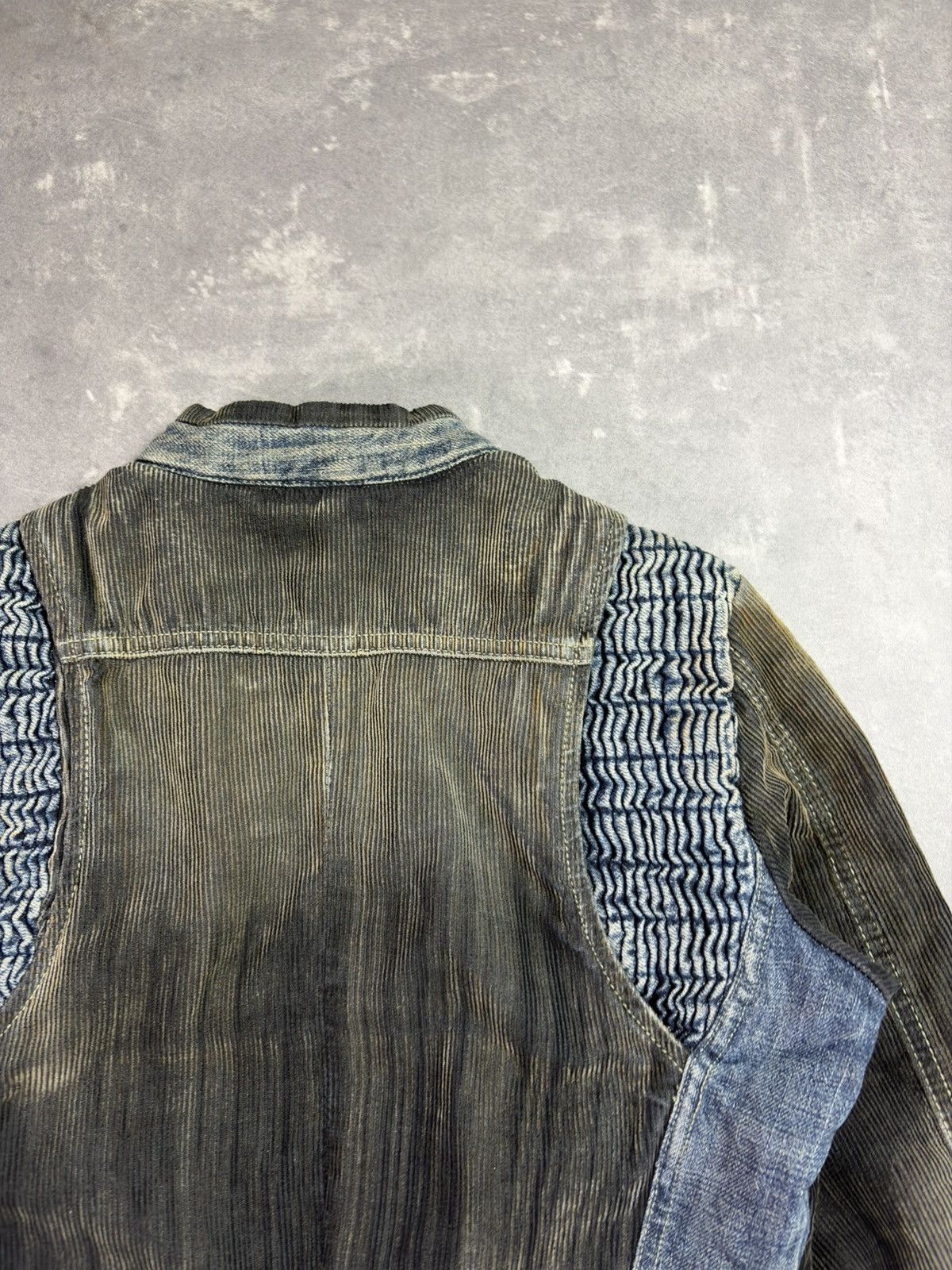 Diesel 00s Diesel Corduroy Racing Moto Cropped Denim Jacket M S Size M / US 6-8 / IT 42-44 - 16 Thumbnail