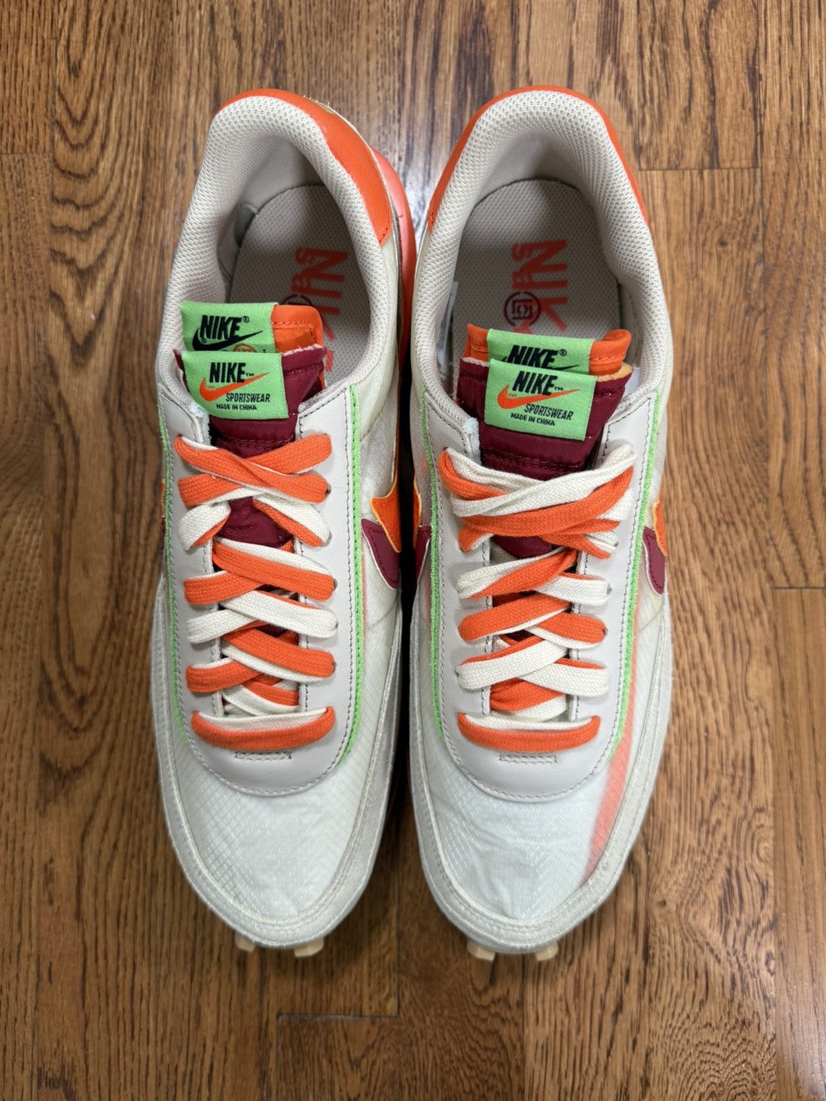Nike × Sacai Nike LD Waffle sacai CLOT Kiss of Death Net Orange Blaze Size US 14 / EU 47 - 4 Thumbnail