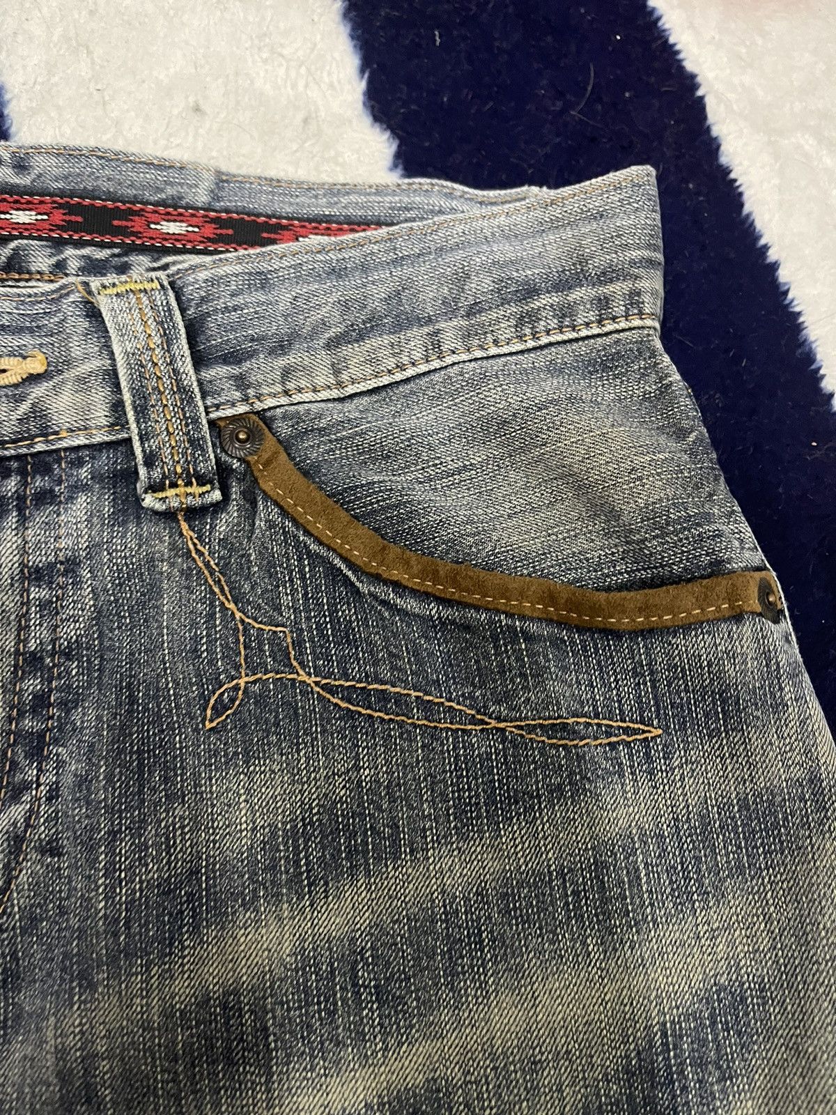Edwin × Japanese Brand Distressed Edwin Exclusive Vintage Jeans (11) Size US 32 / EU 48 - 12 Thumbnail