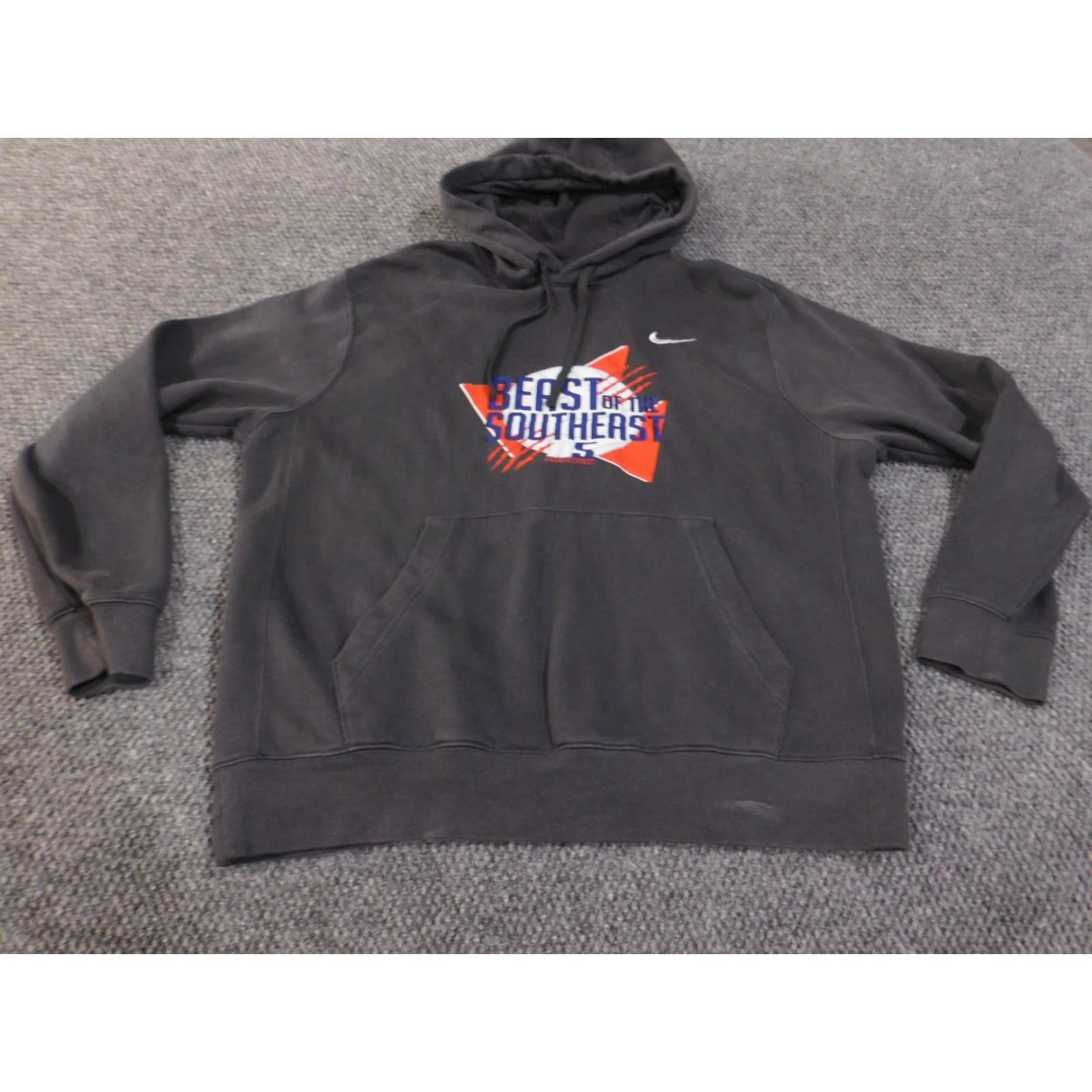 Nike Nike Hoodie Mens L Gray Pullover Pocket Knit Logo Sportswear Size US L / EU 52-54 / 3 - 2 Thumbnail