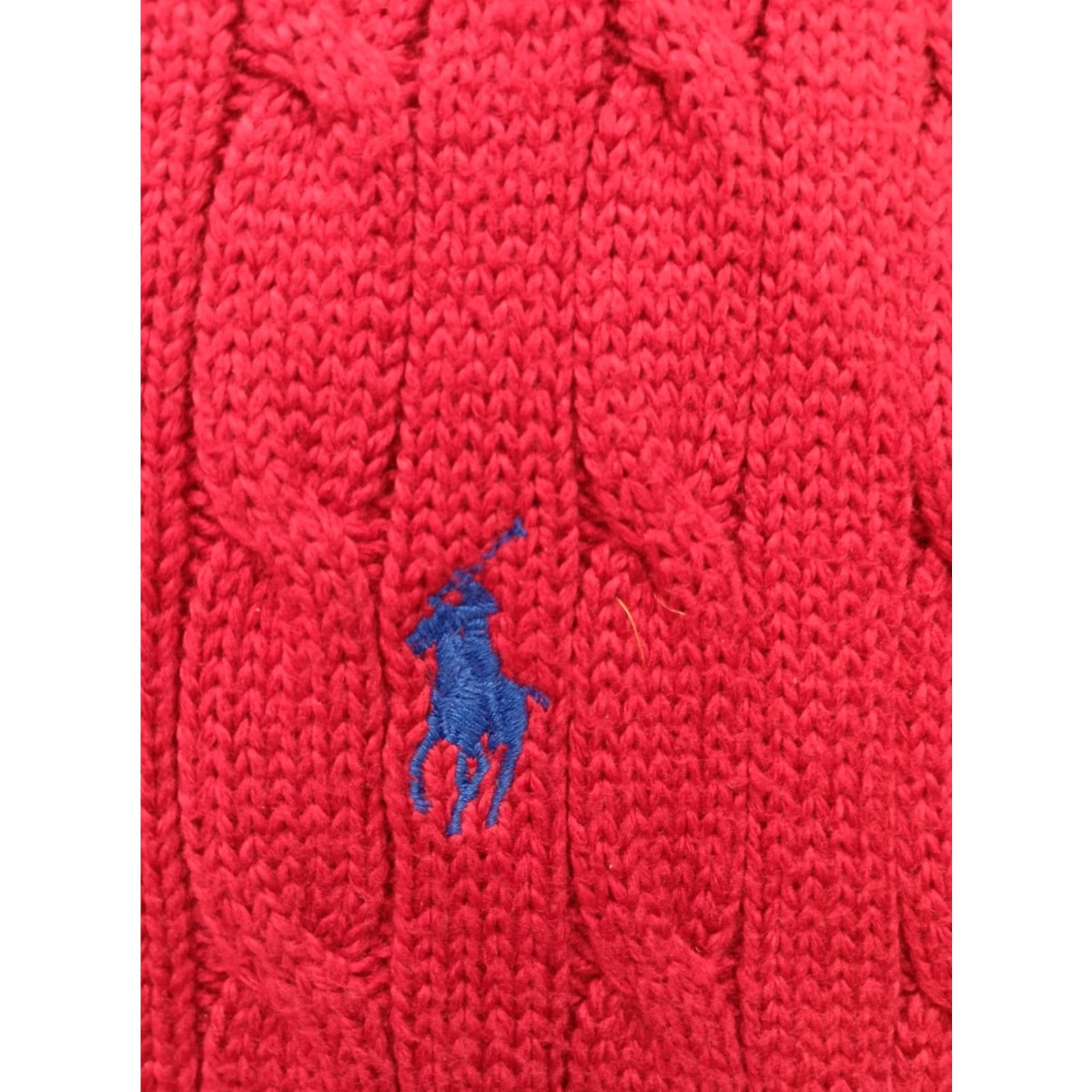 Polo Ralph Lauren VINTAGE Polo Ralph Lauren Vest Men's XL Red Cable Knit V Neck 100% Cotton Size US XL / EU 56 / 4 - 4 Thumbnail