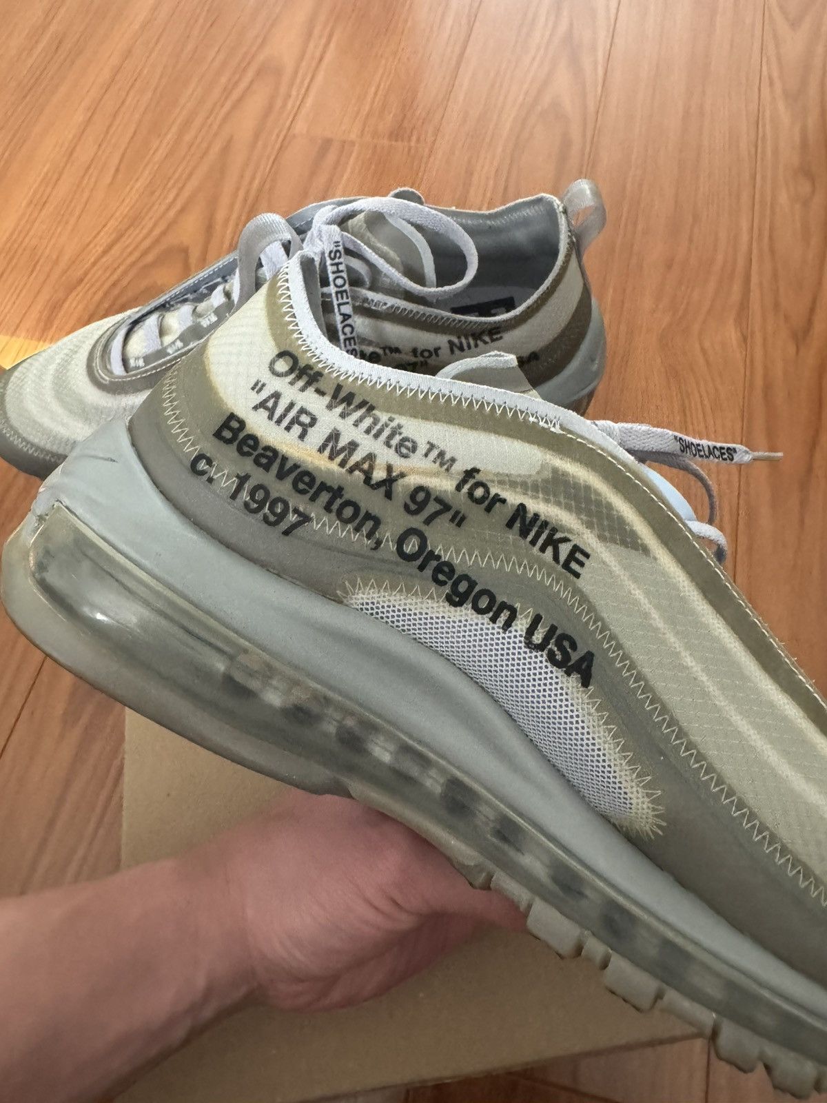 Nike × Off-White Nike Off-White Air Max 97 ‘Menta’ Size US 8 / EU 41 - 21 Thumbnail