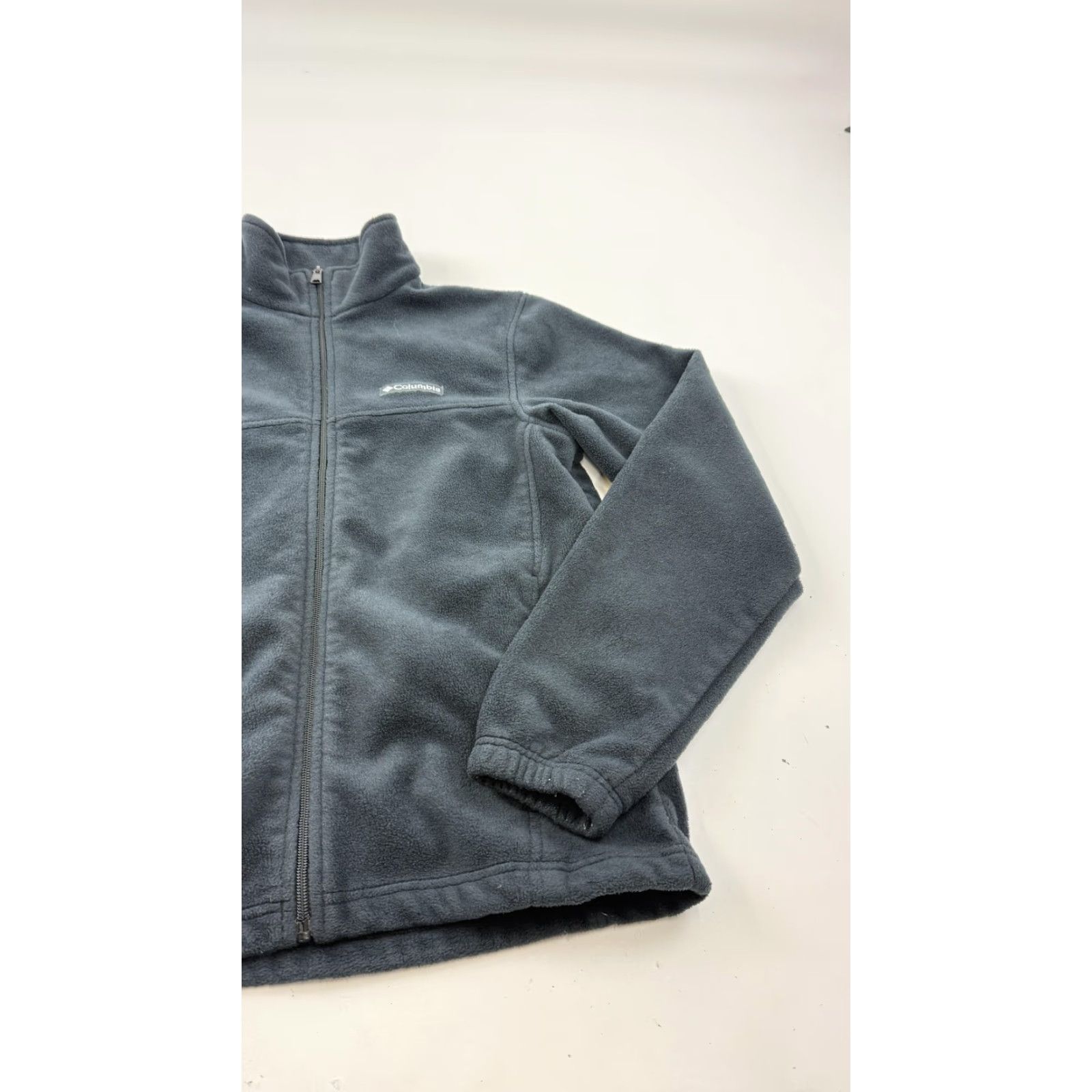 Vintage Columbia Mens Fleece Jacket Full Zip Gray Small Outdoor Hiking Windbreaker Pockets Logo _lined_ Size US S / EU 44-46 / 1 - 2 Thumbnail